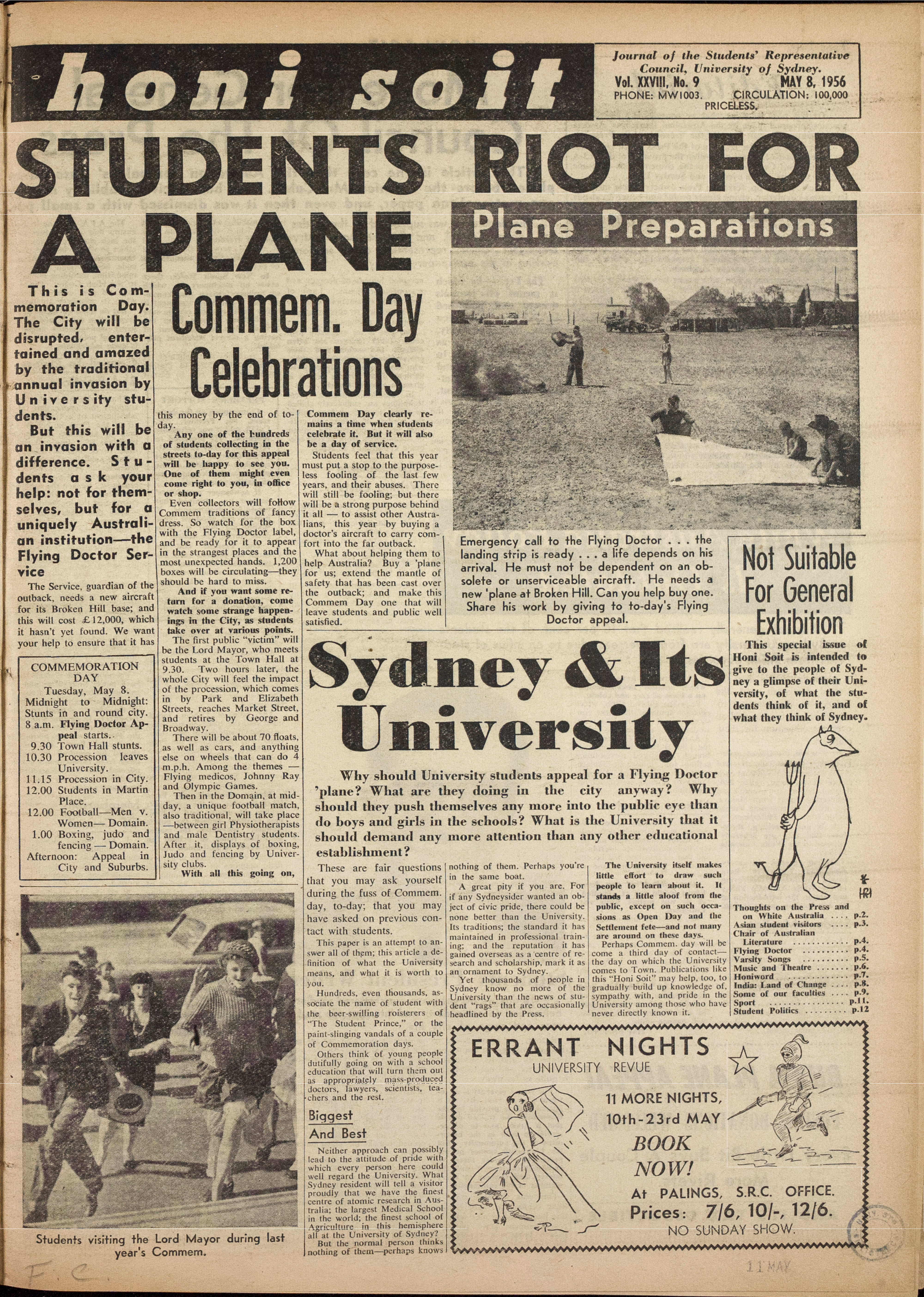 Honi Soit 1956 Issue 09