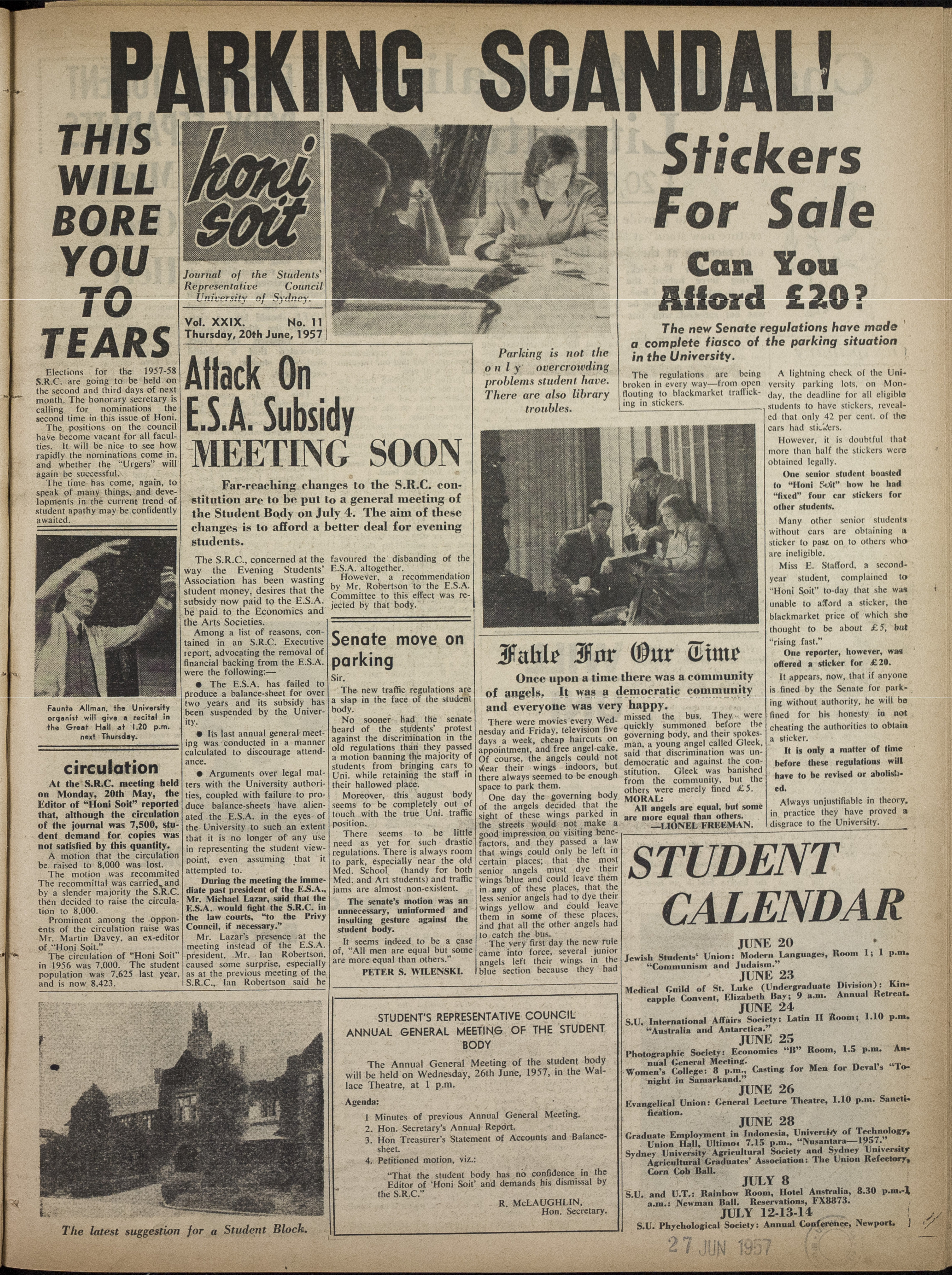 Honi Soit 1957 Issue 11