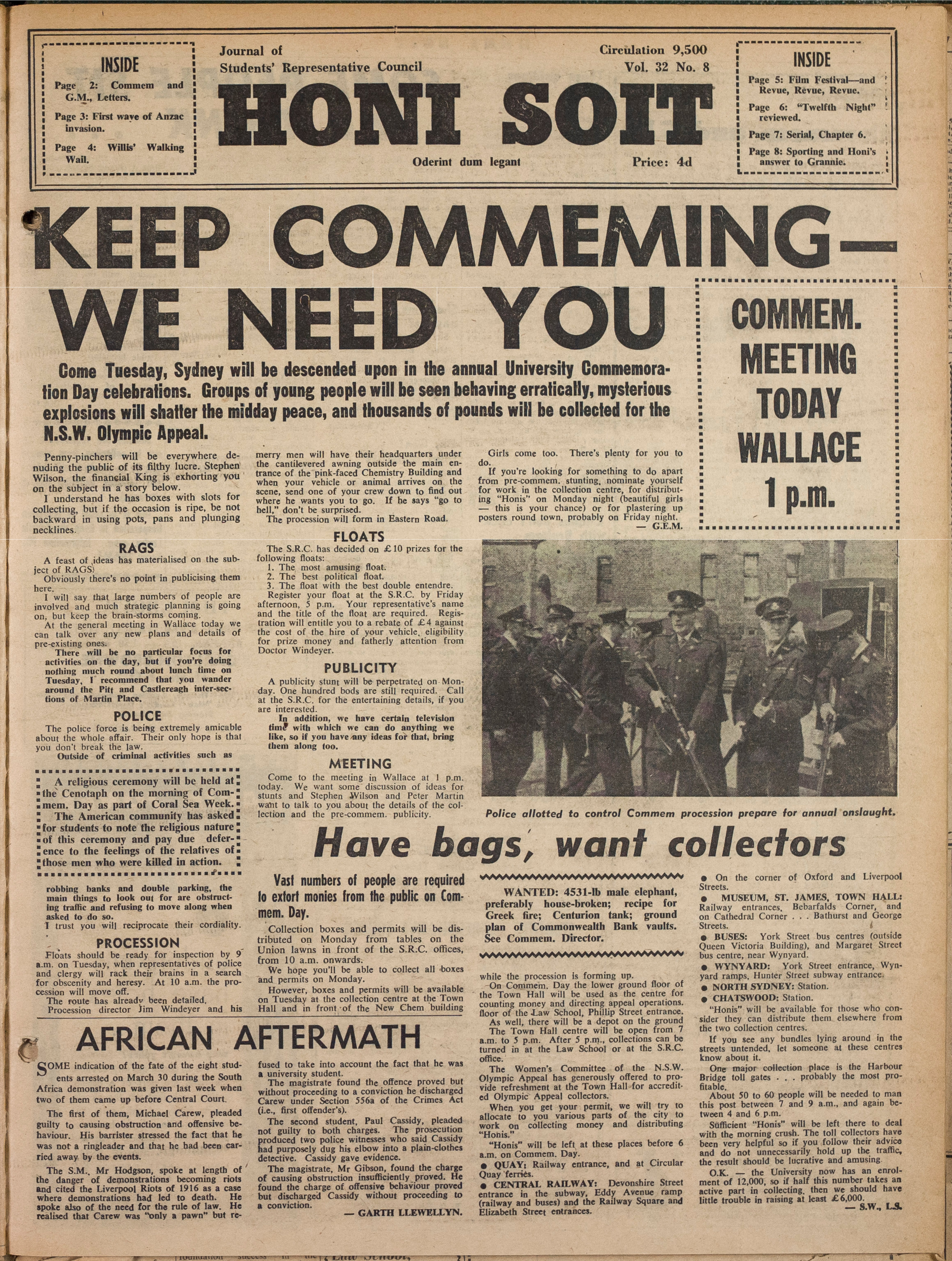 Honi Soit 1960 Issue 08