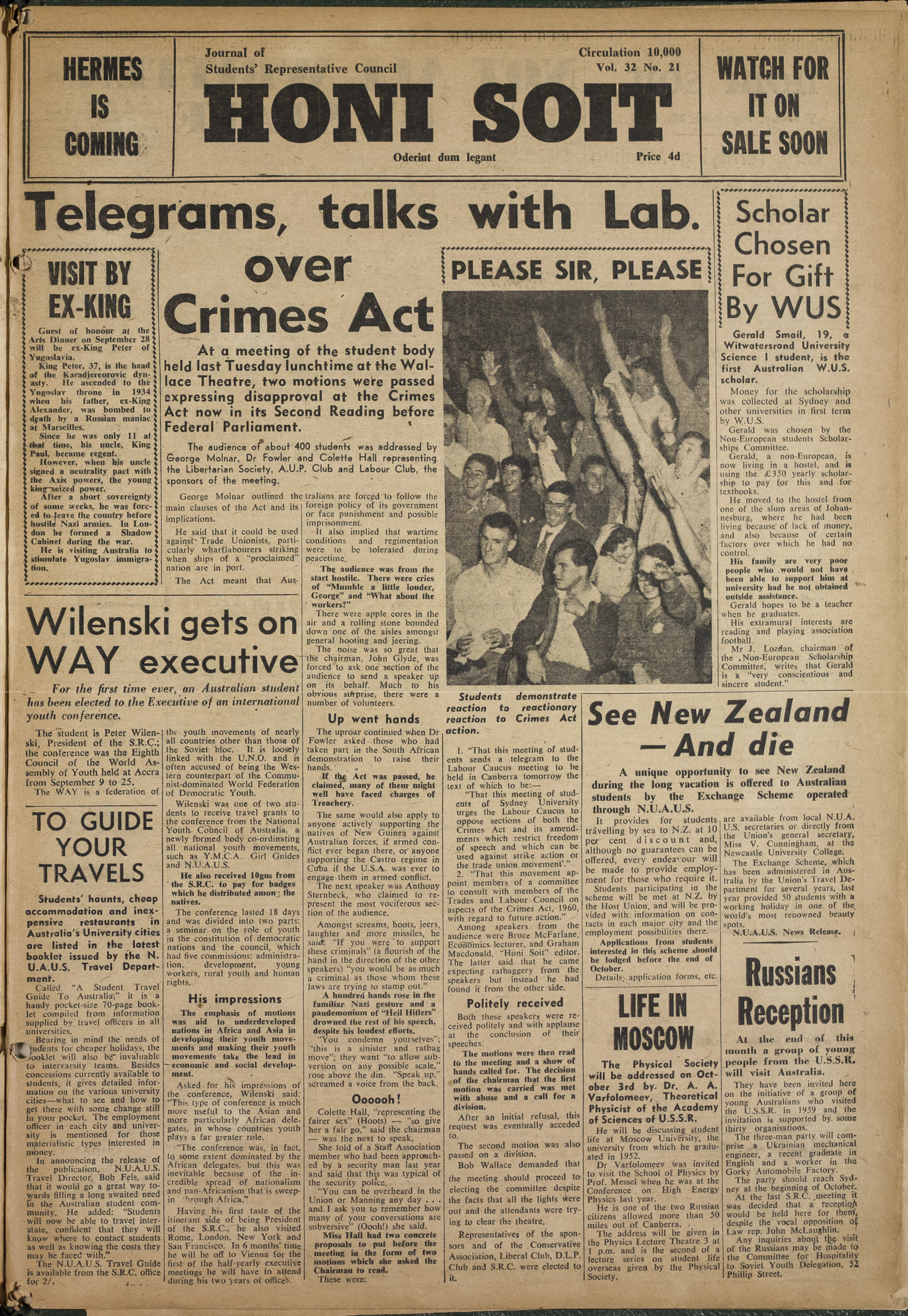 Honi Soit 1960 Issue 21