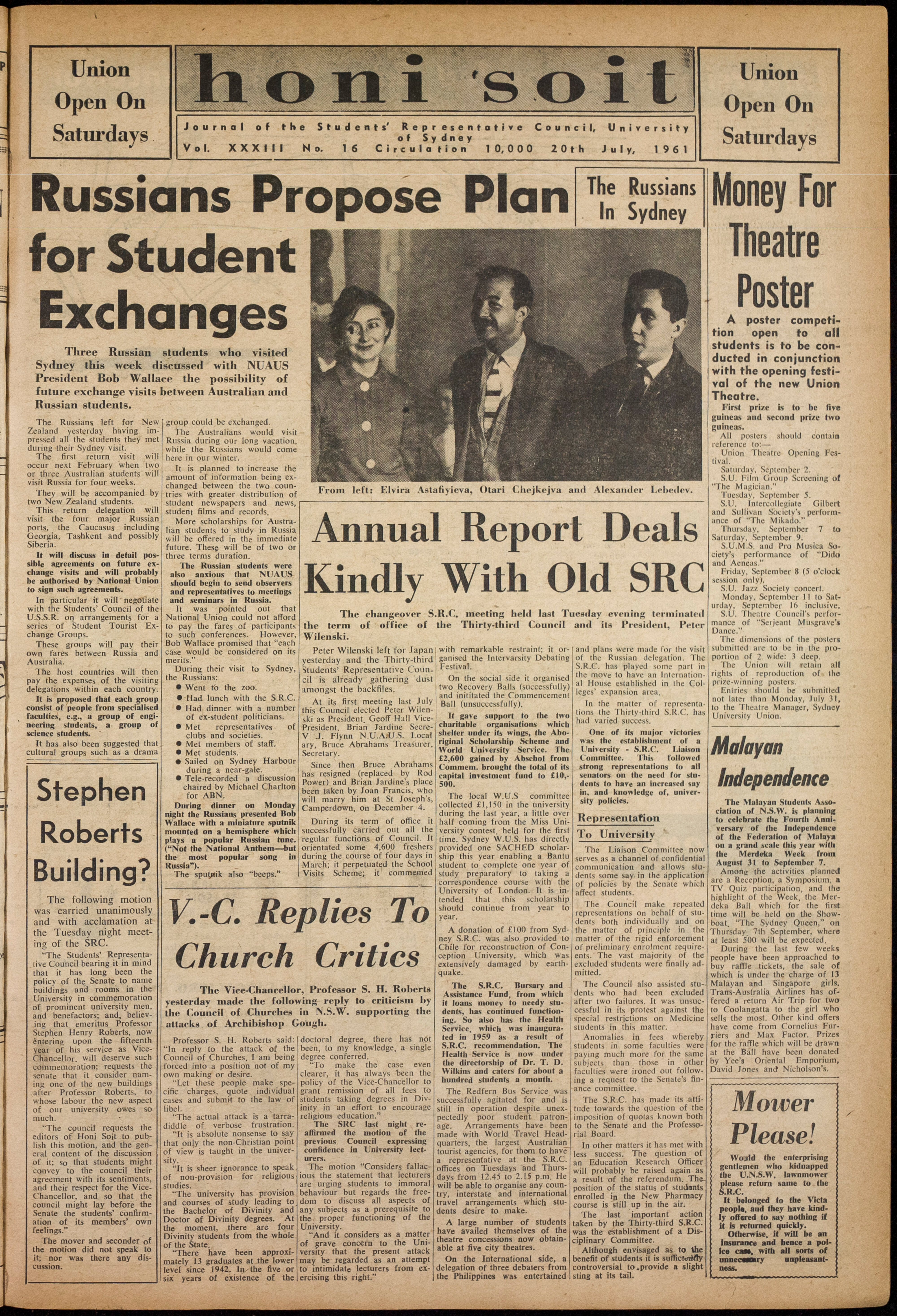 Honi Soit 1961 Issue 16