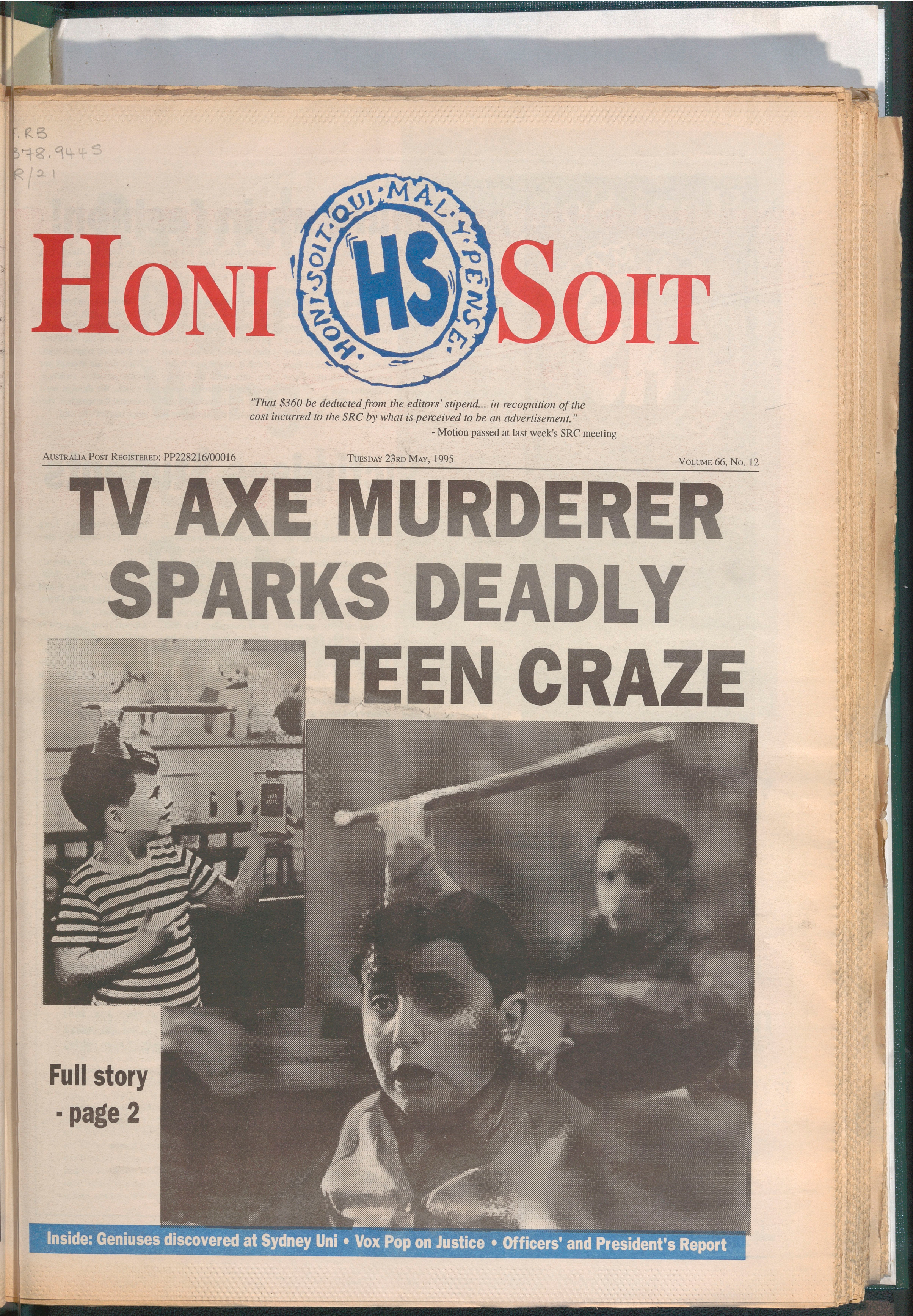 Honi Soit 1995 Issue 12 (2)