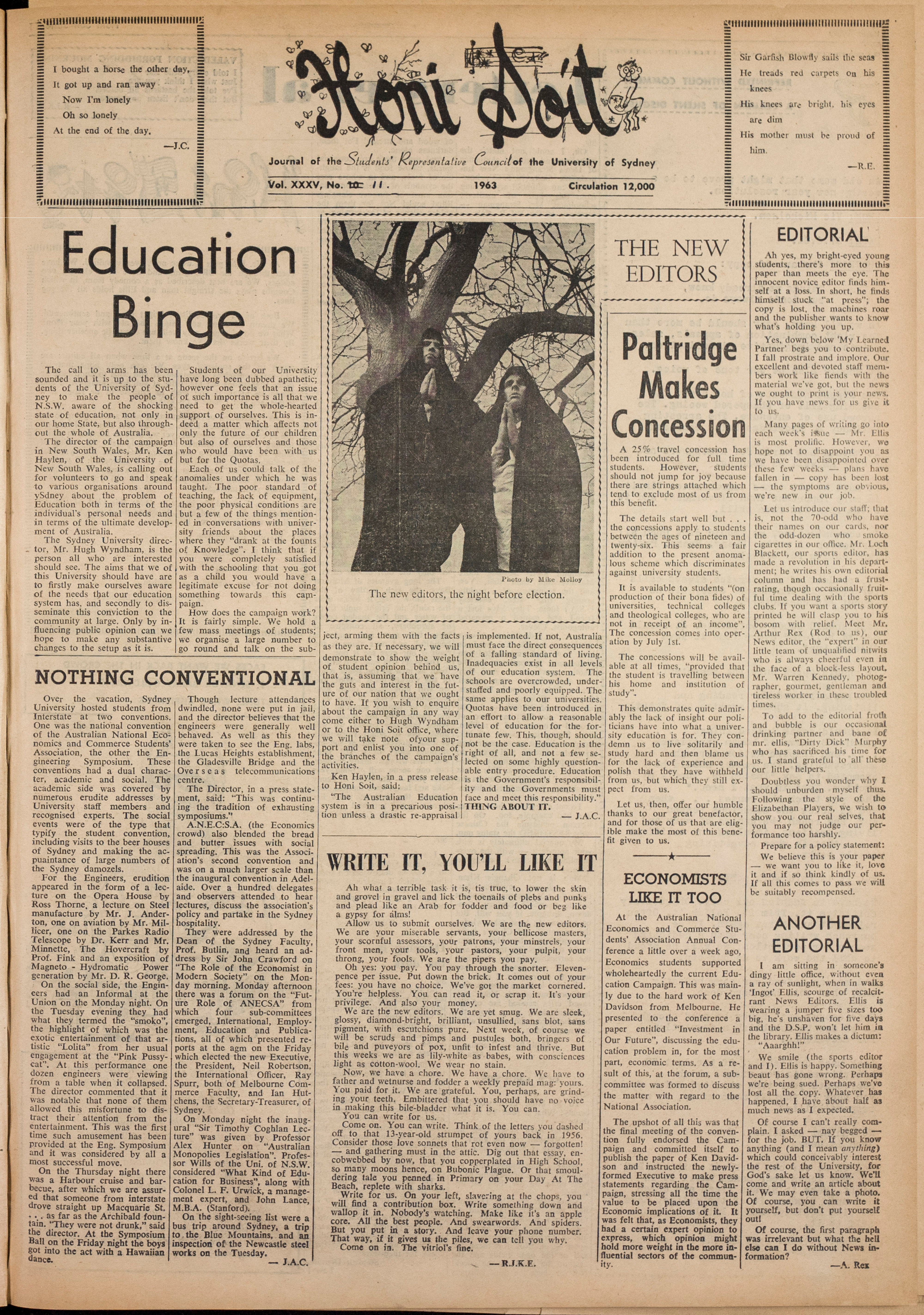 Honi Soit 1963 Issue 11