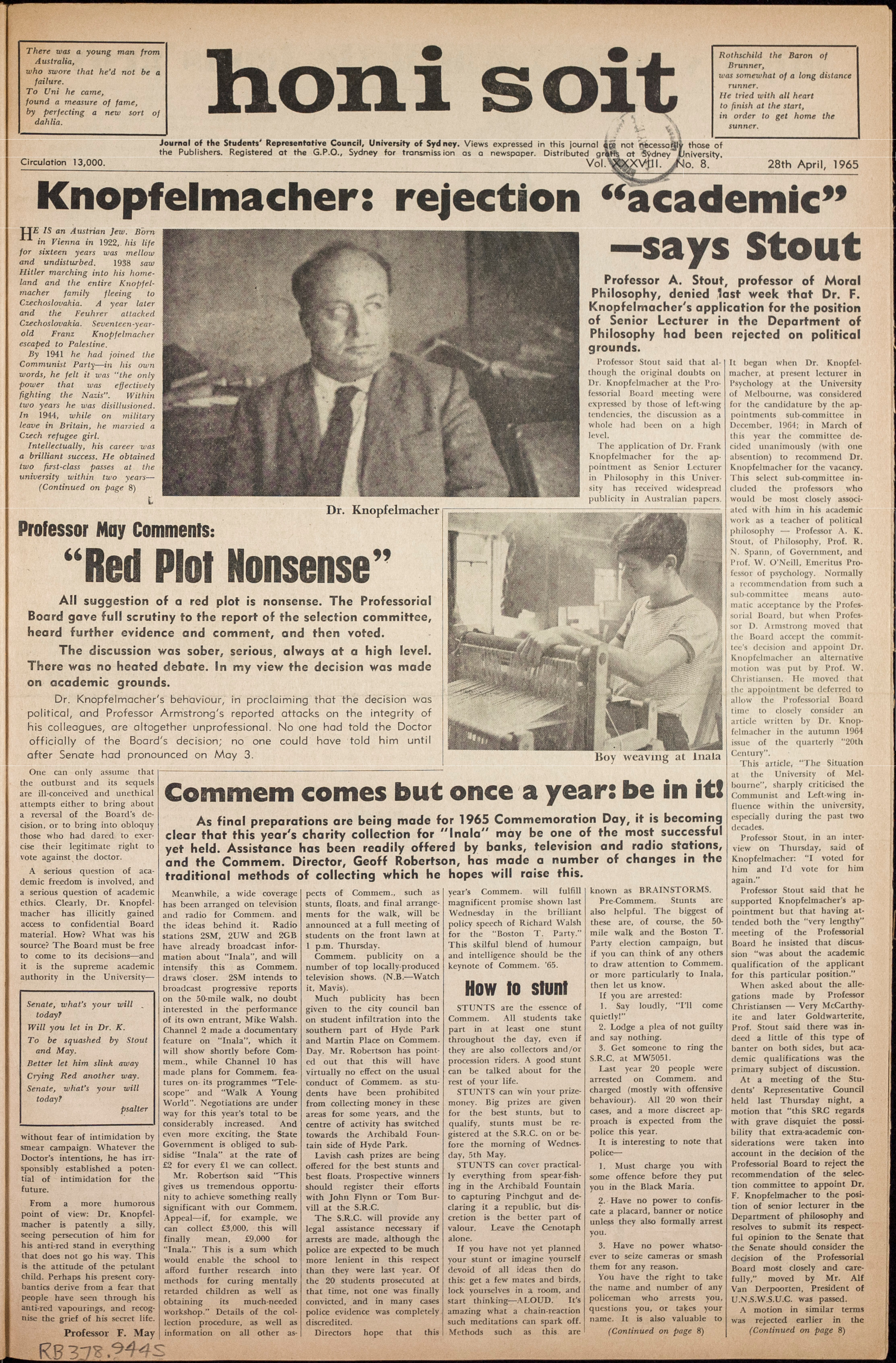 Honi Soit 1965 Issue 08