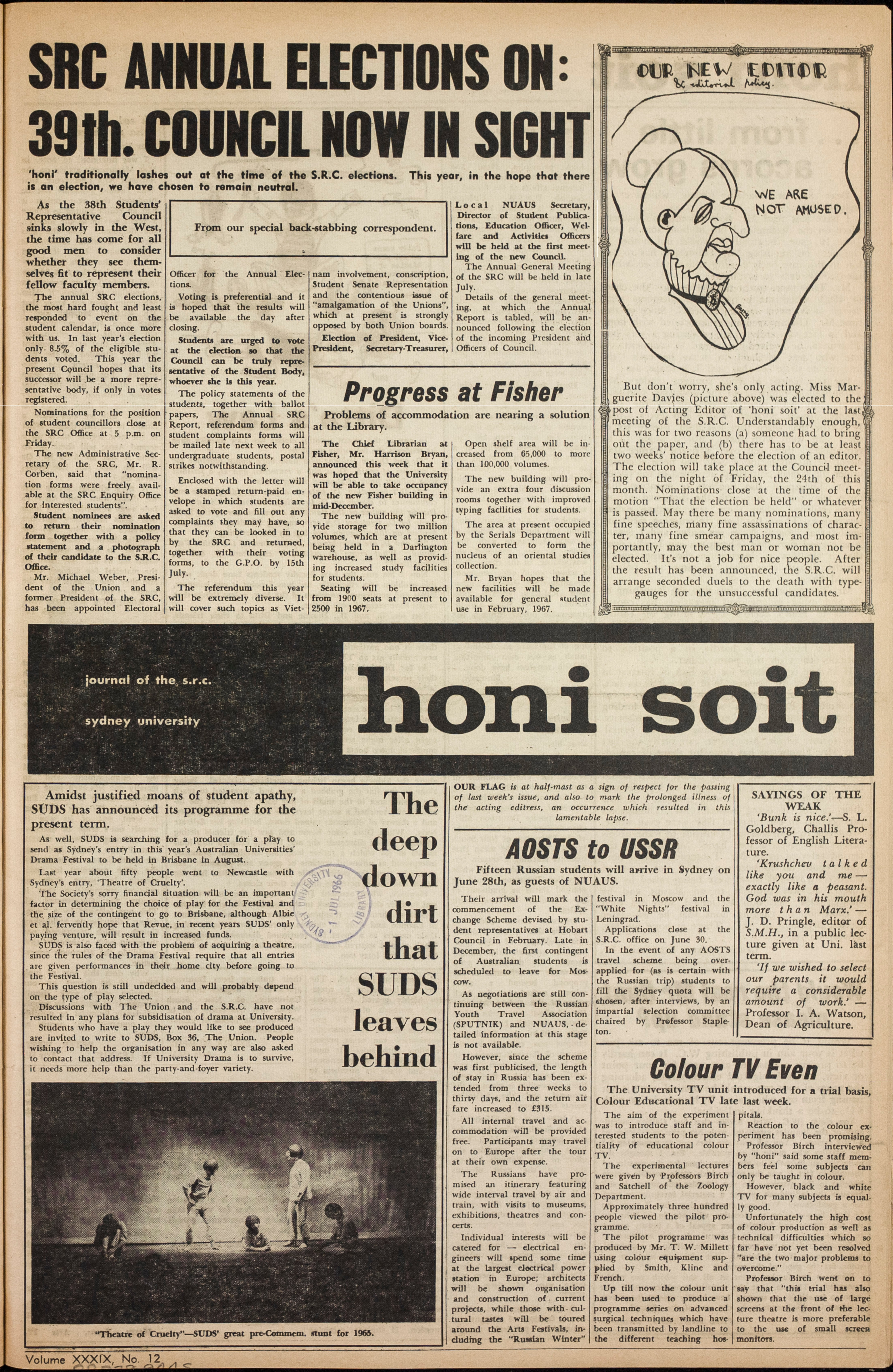 Honi Soit 1966 Issue 12