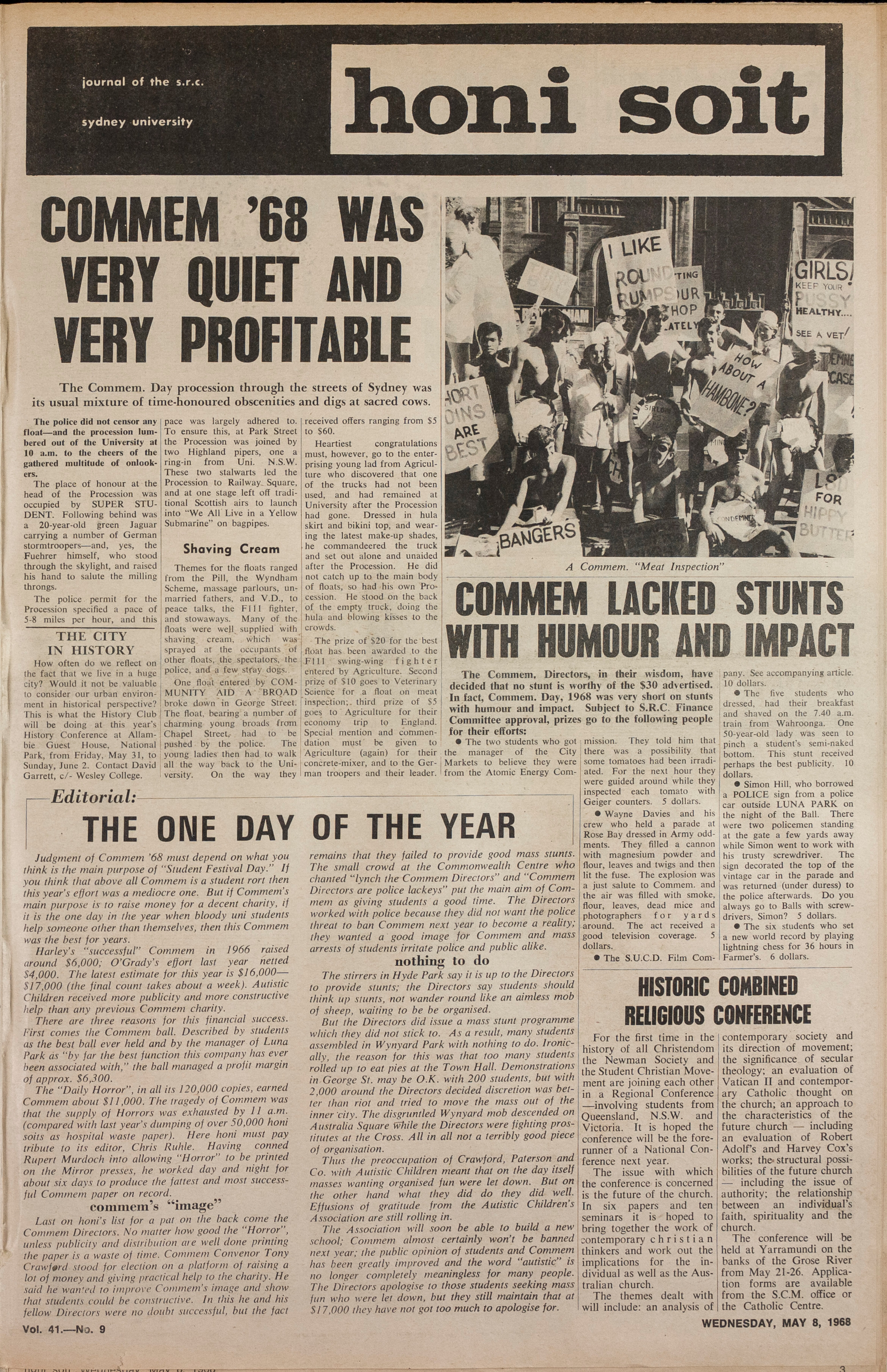 Honi Soit 1968 Issue 09