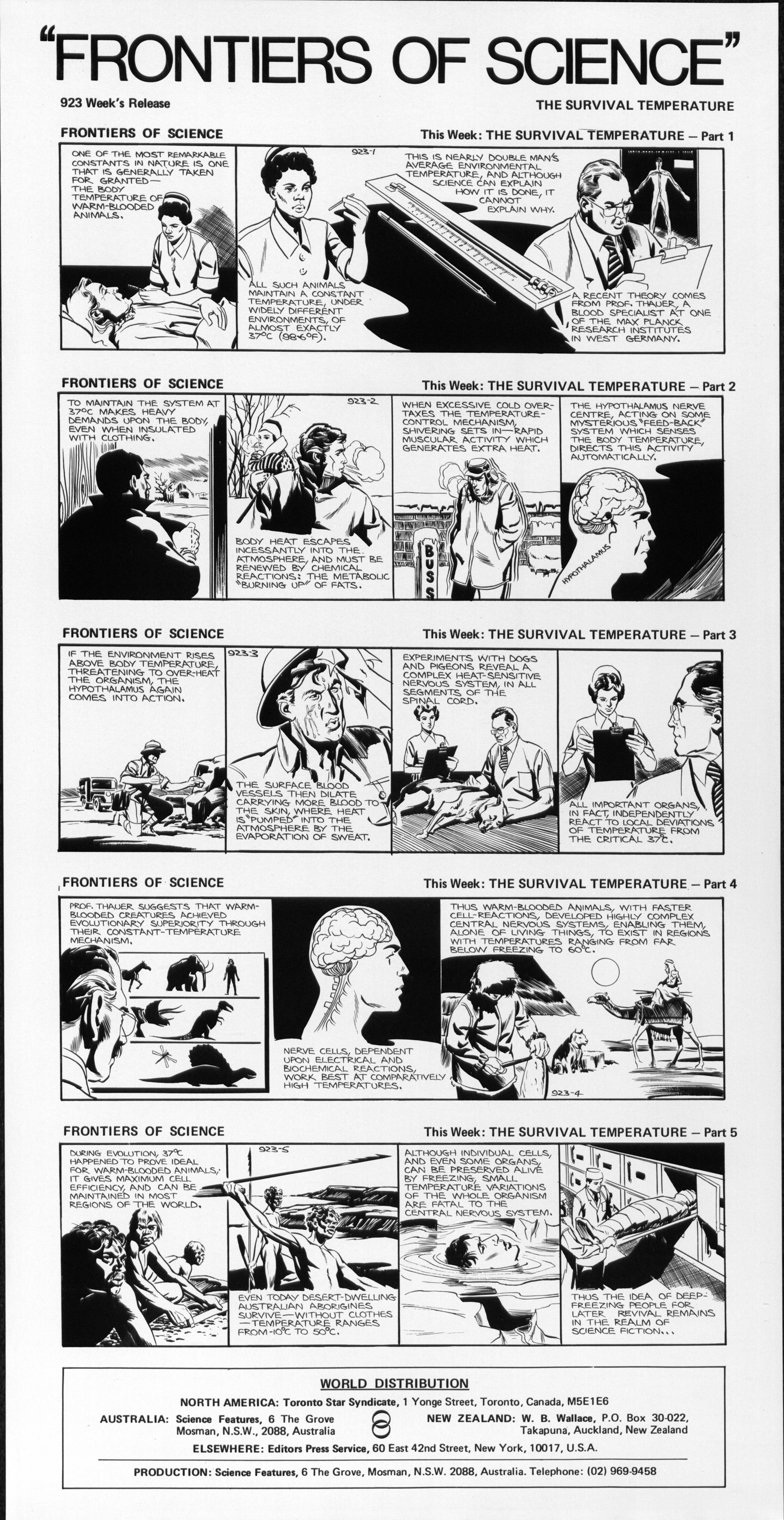 The survival temperature