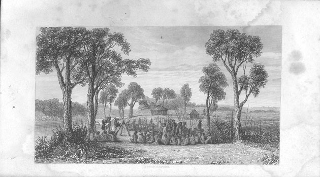 Journals of Expeditions of Discovery into Central Australia: Distribution of flour at Moorunde
