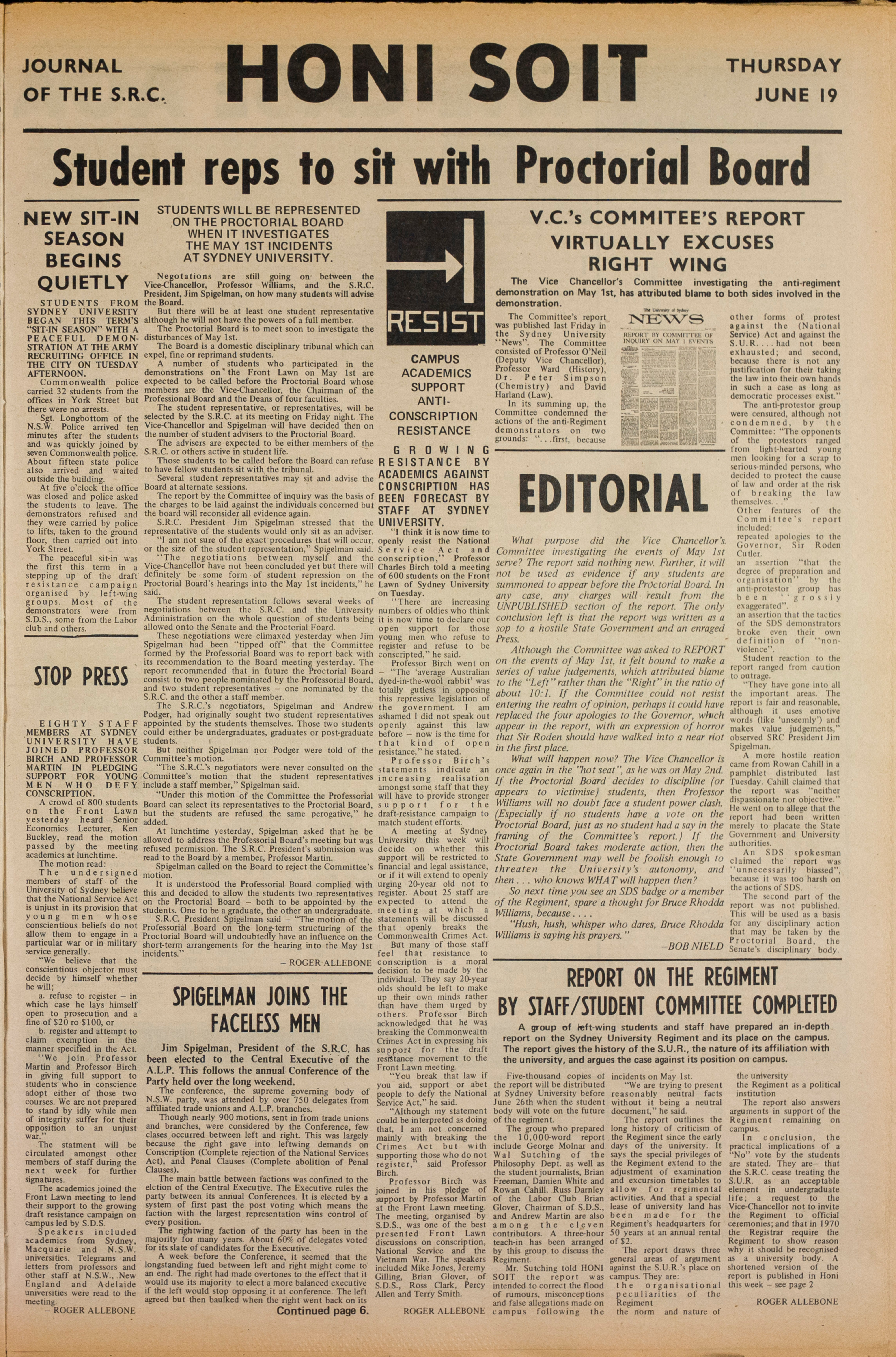 Honi Soit 1969 Issue 14