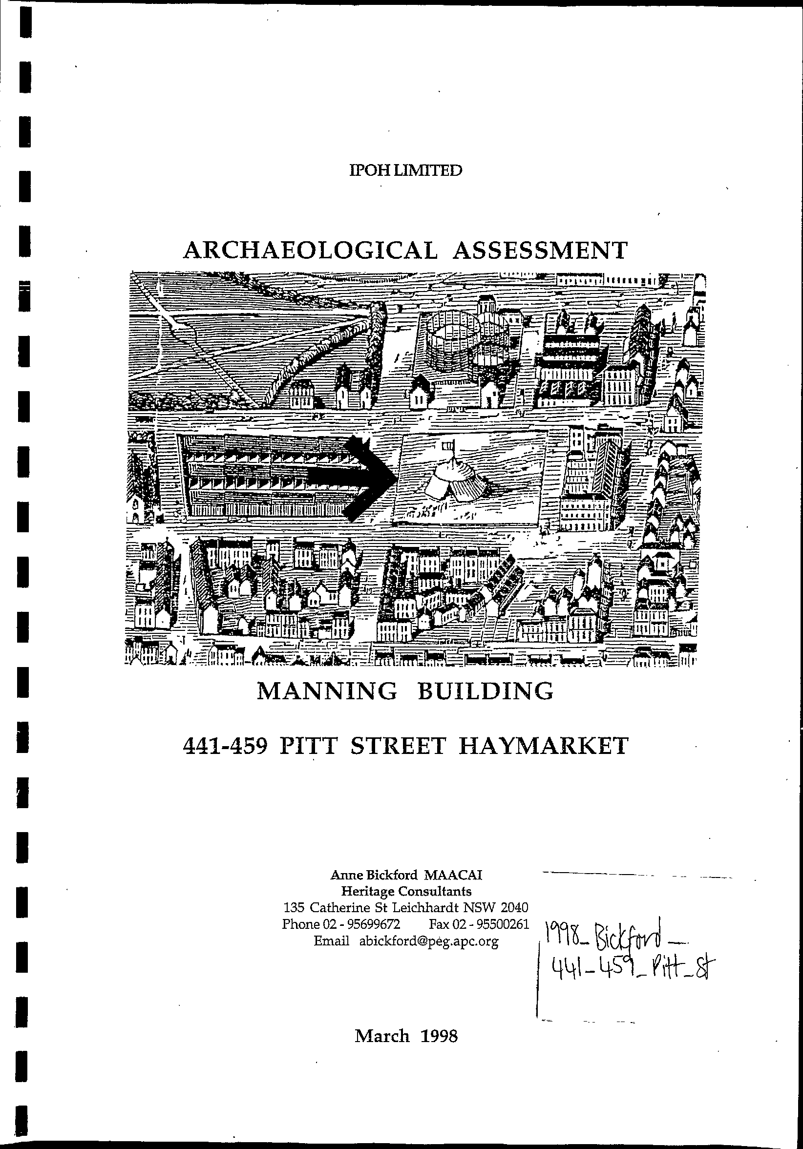 Archaeological Assessment, Manning Building, 441 - 459 Pitt Street Haymarket.