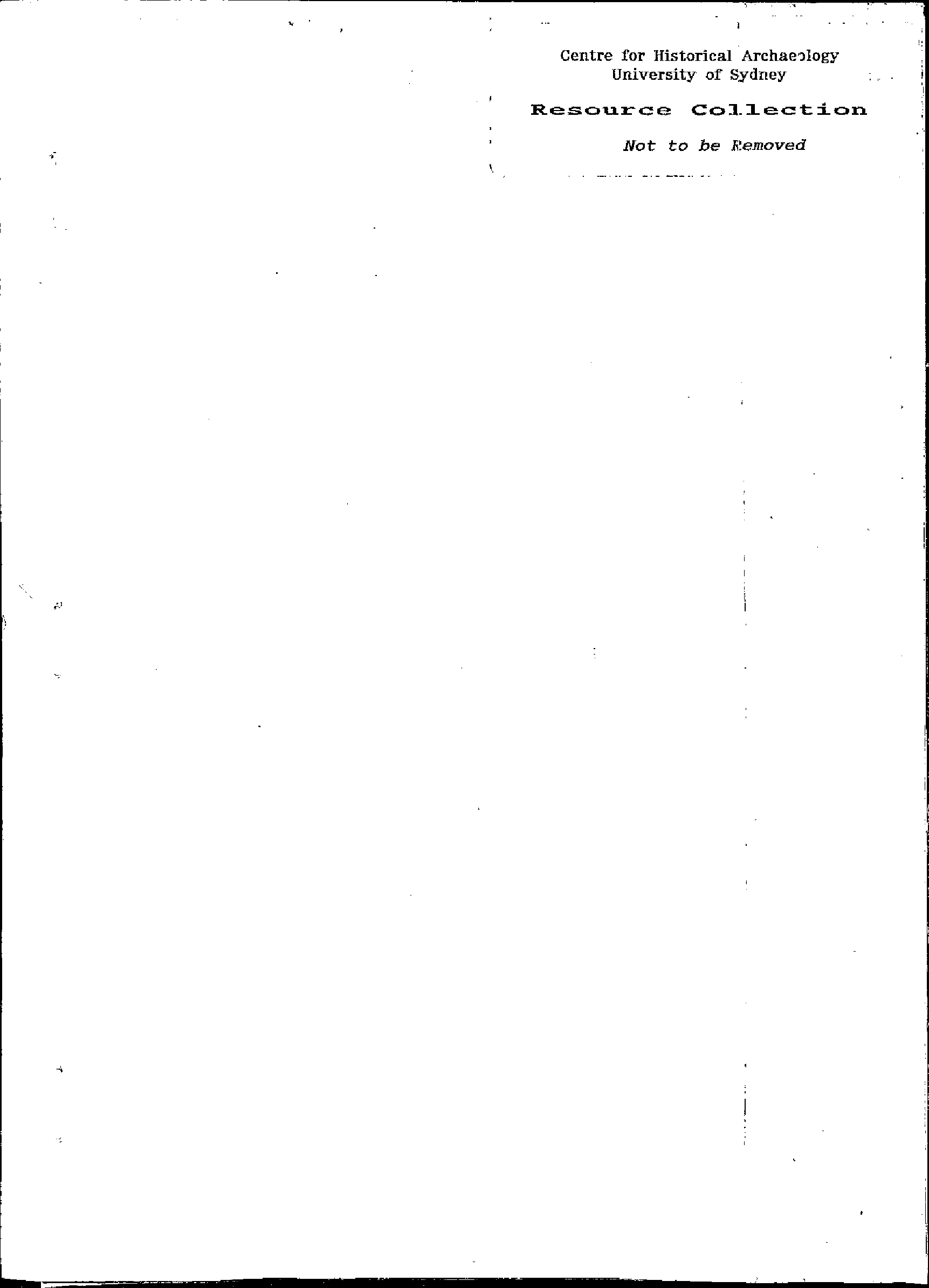 Bella Vista, Old Windsor Road, Kellyville, Archaeological Report.