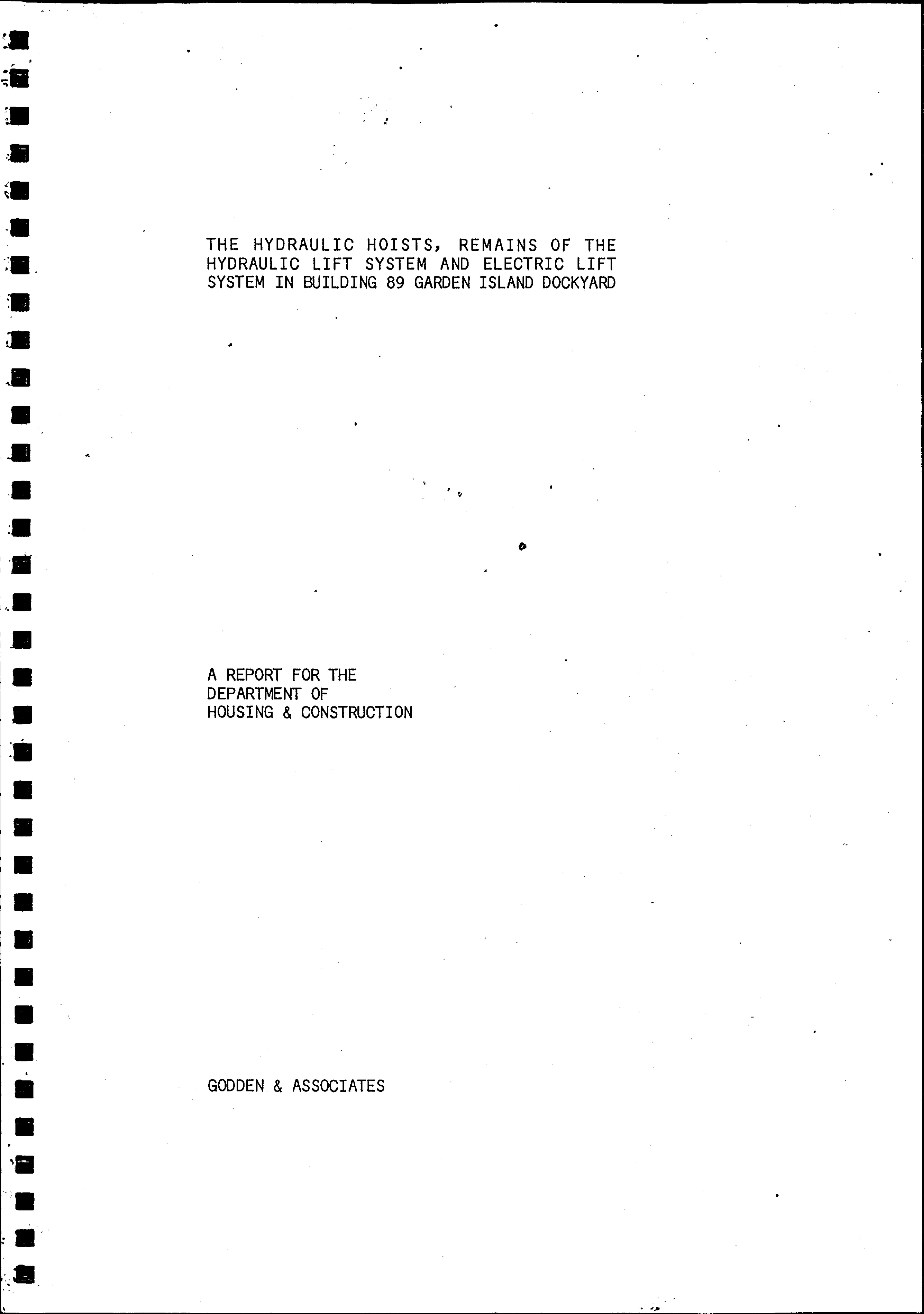 The Hydraulic Hoists, Remains of the Hydraulic Lift System and Electric Lift System in Building 89 Garden Island Dockyard. [No date]