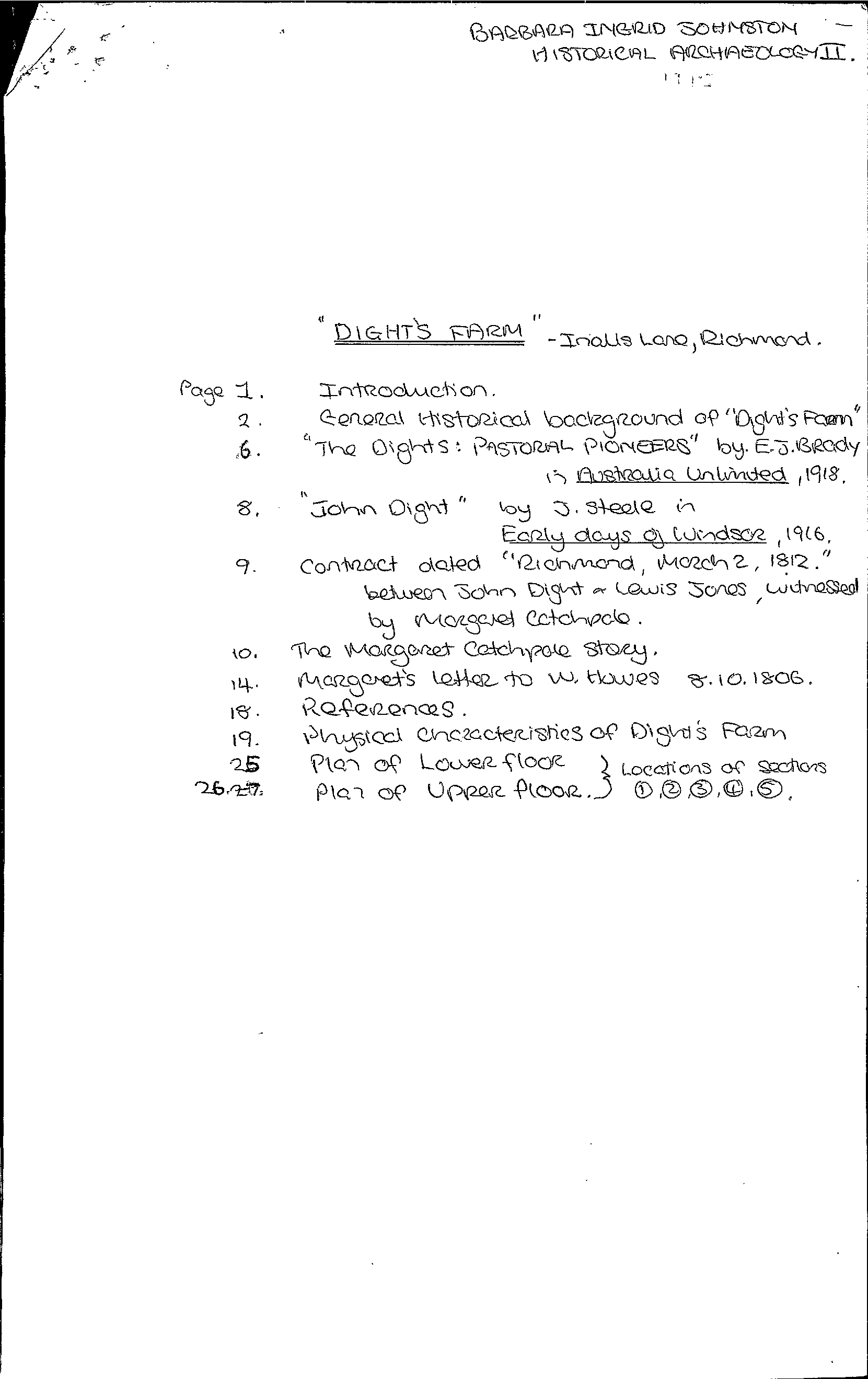 Dight's Farm, Inalls Lane, Richmond.