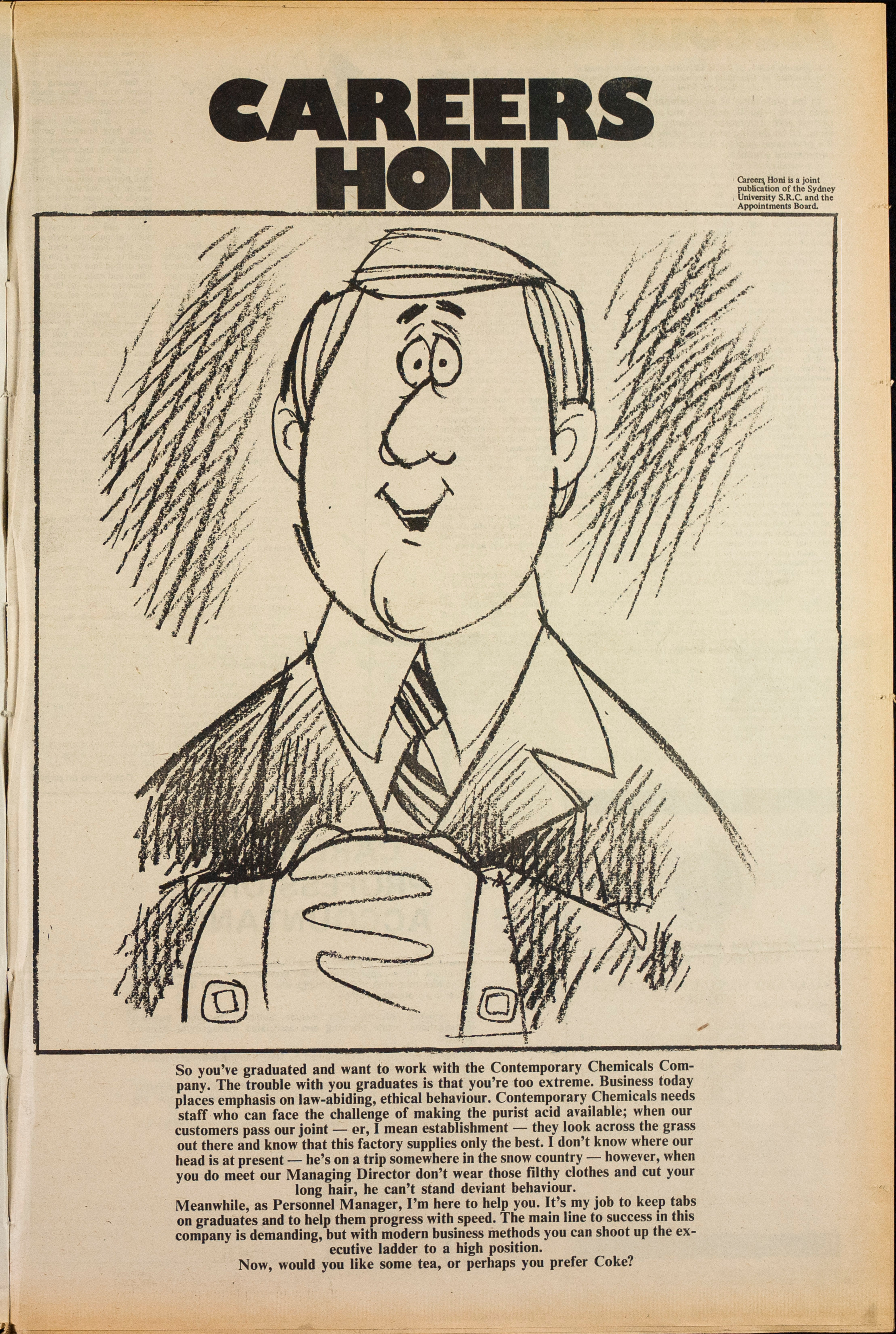 Honi Soit 1973 Special Issue Careers Honi August