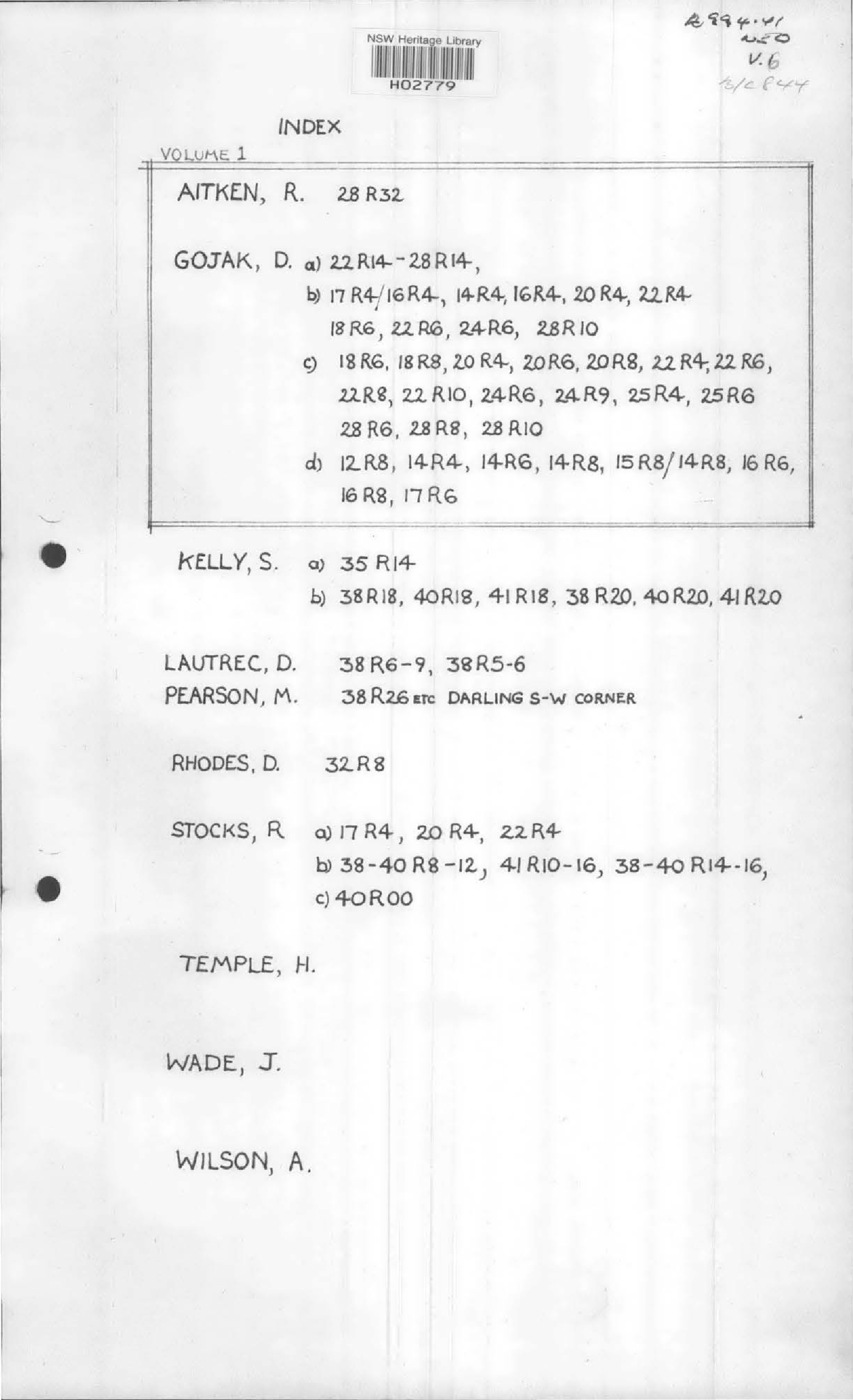 First Government House Project Plans, Notes and Sections raw notes. Volume 6.