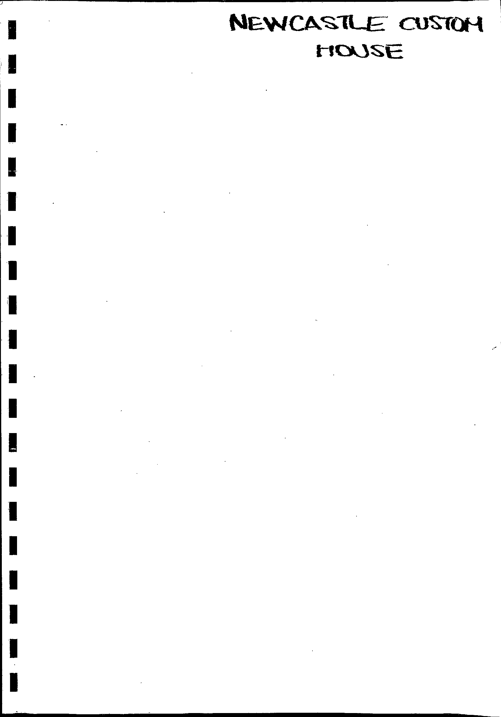 Archival Report and Archaeological Assessment, Newcastle Custom House.