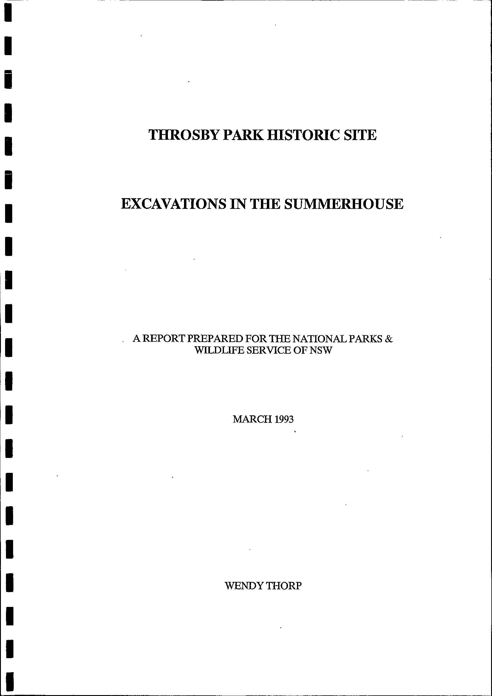 Throsby Park Historic Site Excavations in the Summerhouse.