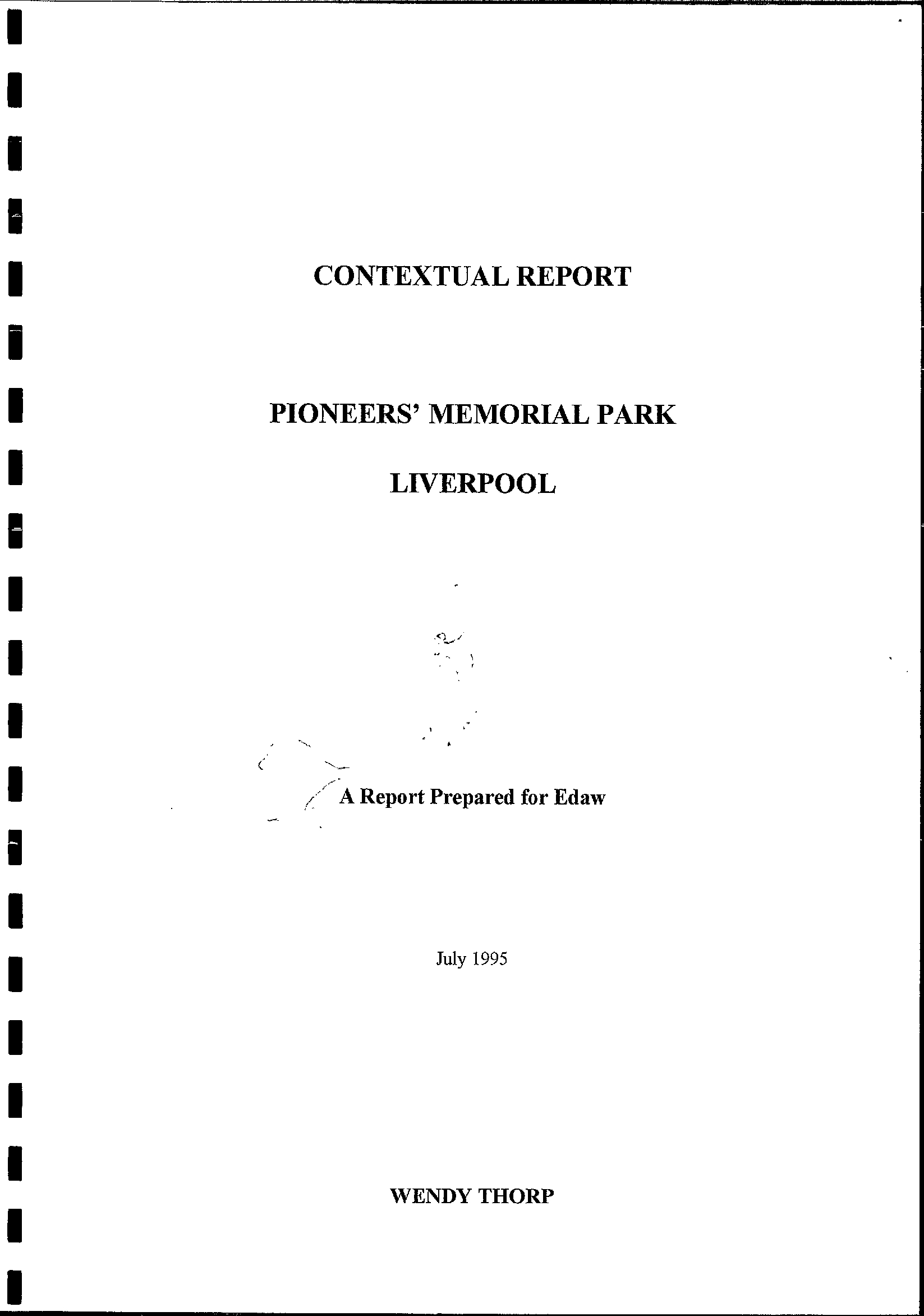 Contextual Report Pioneer's Memorial Park Liverpool.
