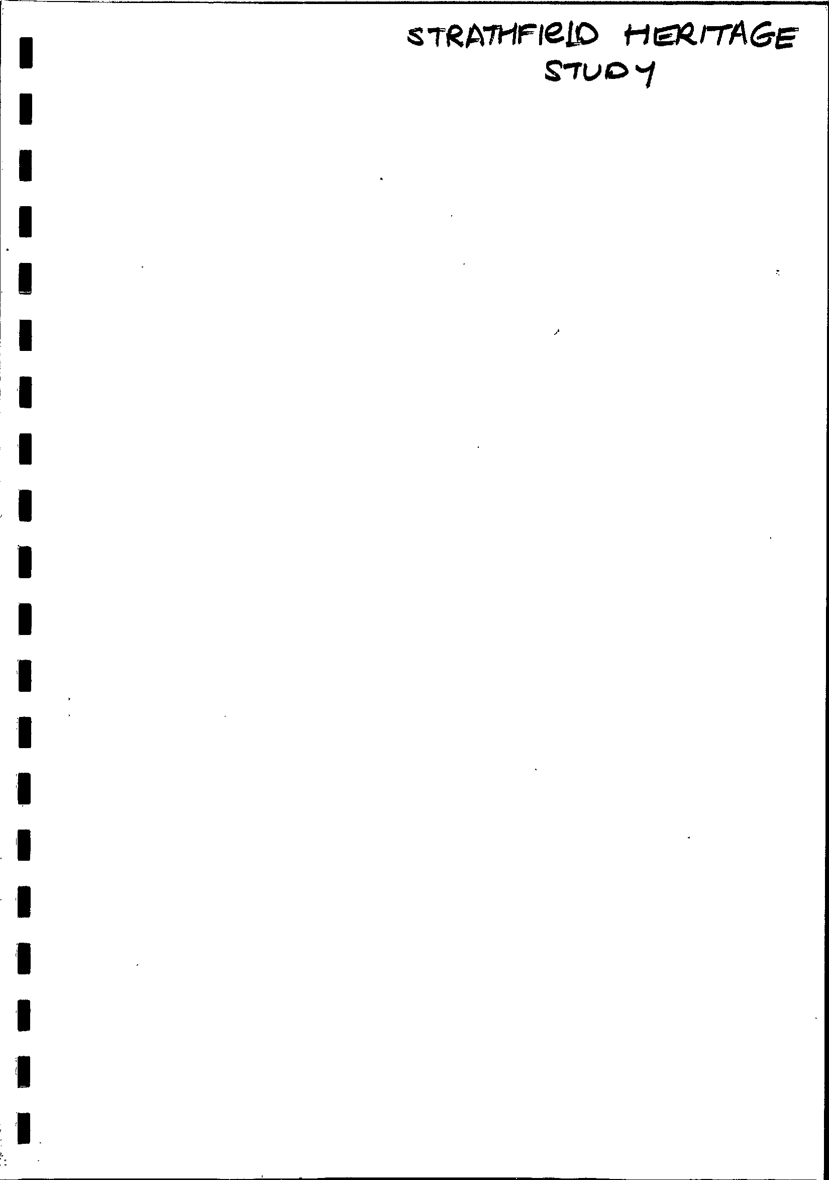 The Strathfield Heritage Study. The Historical Archaeological Component.