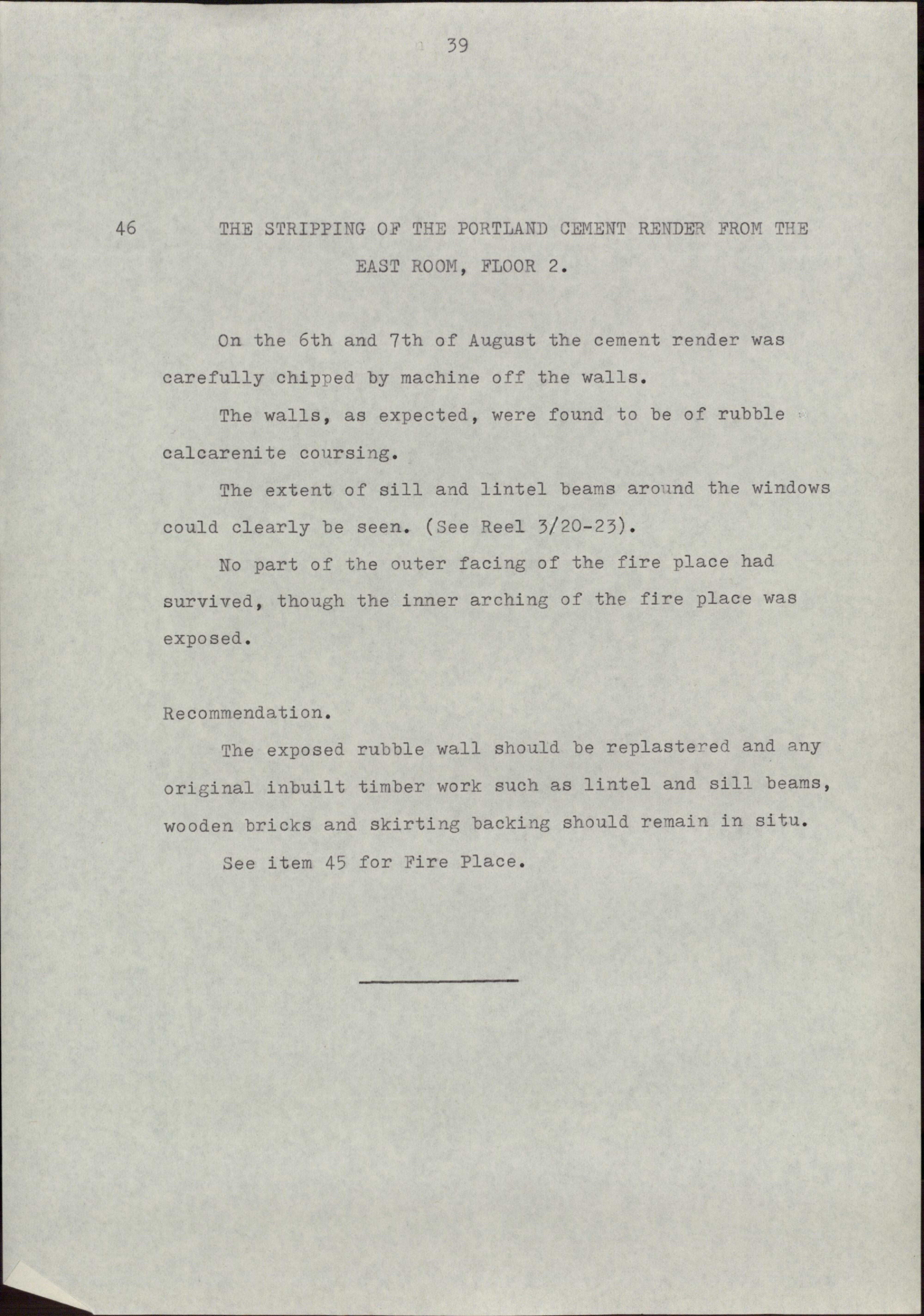 Norfolk Island Archaeological Documentation Report. East Side, Main Building. New Military Barracks. KAVHA Archaeology Report 6, Part 1. [Colour version 10 of 18 pdfs]