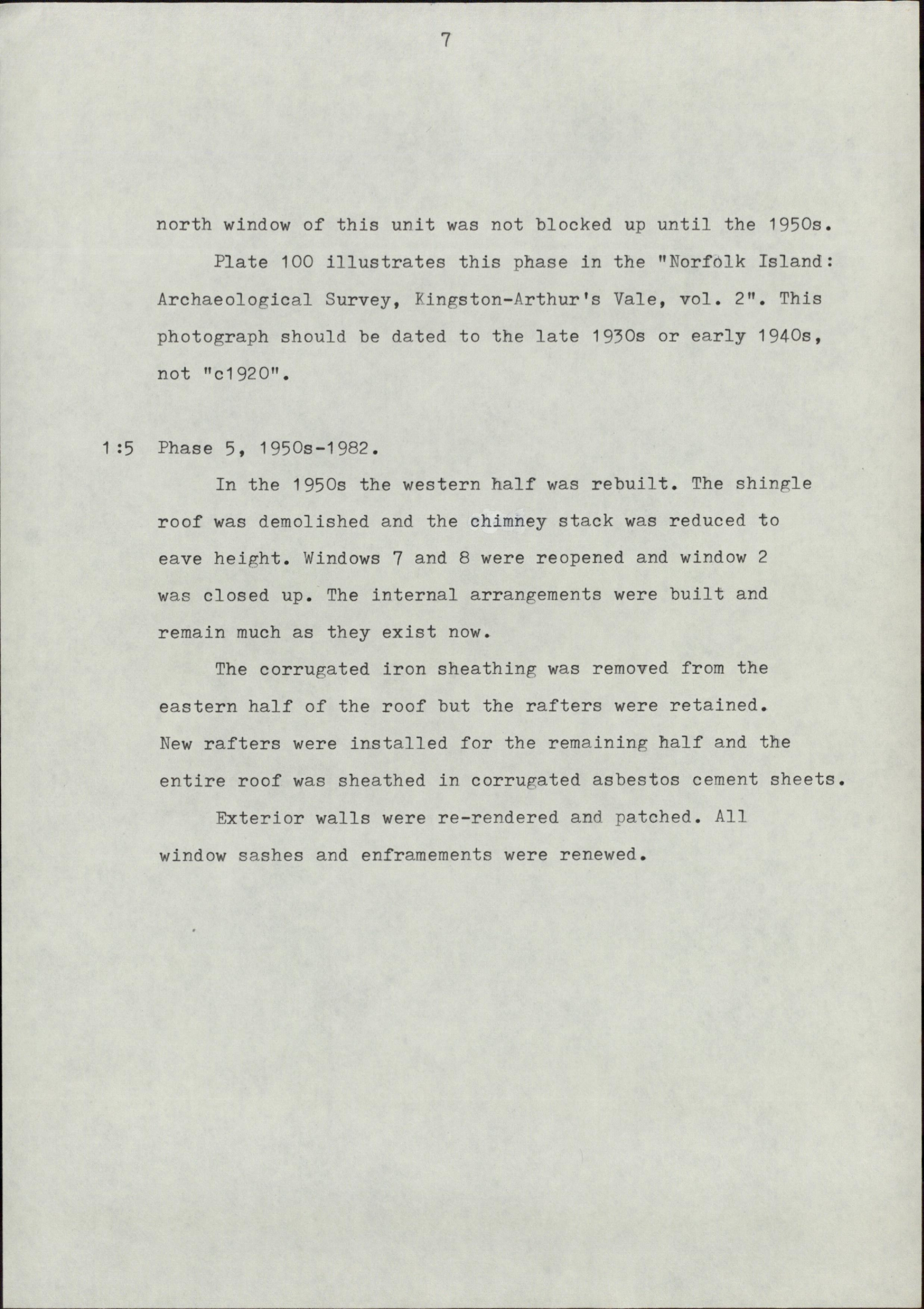 New Military Barracks, Officers' Outbuilding. KAVHA Archaeology Report 9, Part 1. [Norfolk Island] [Colour version 2 of 14 pdfs]