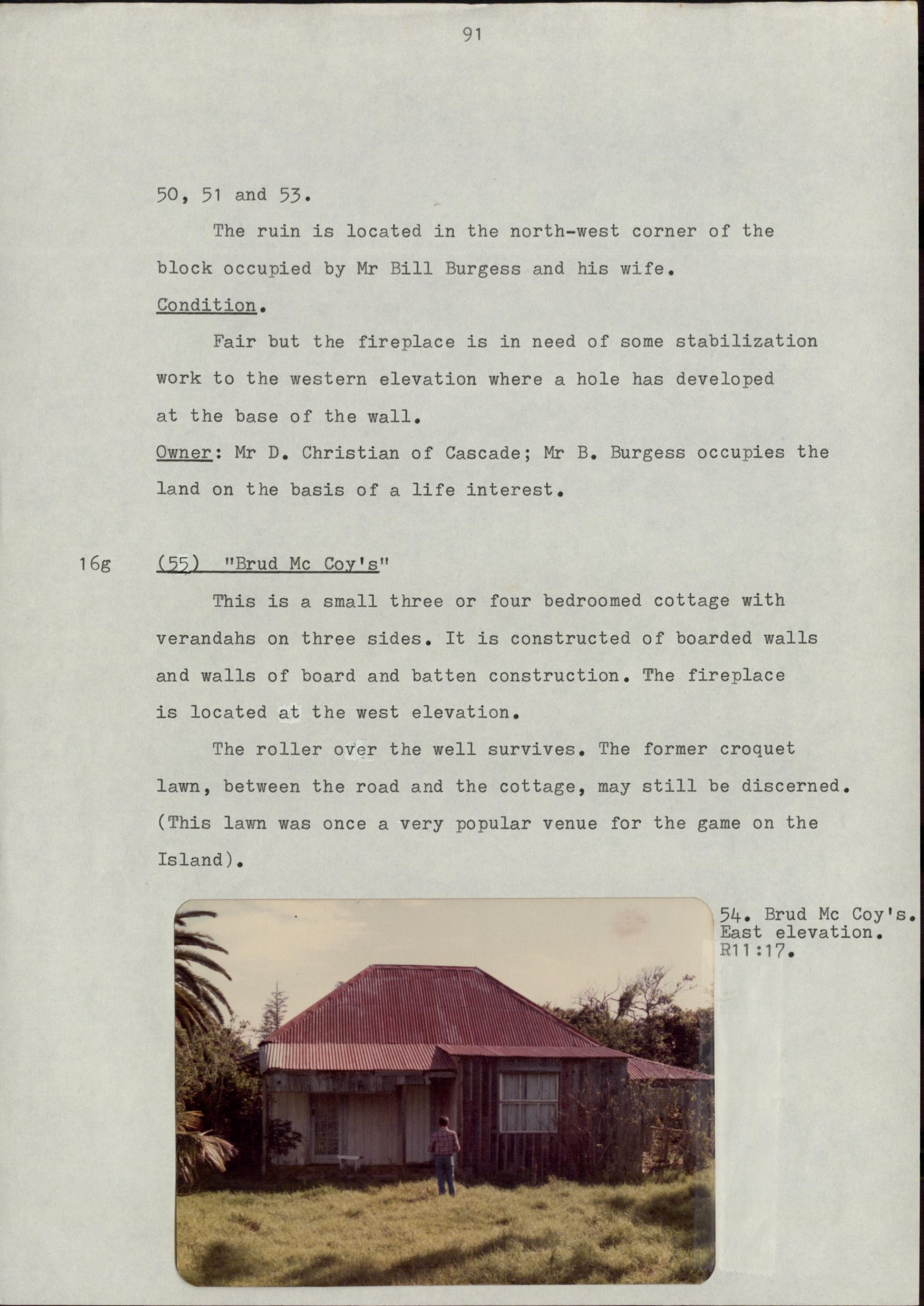 Survey Study of the First, Second, and Third Settlements on Norfolk Island. Part 1 of 2. [Colour version 17 of 30 pdfs]