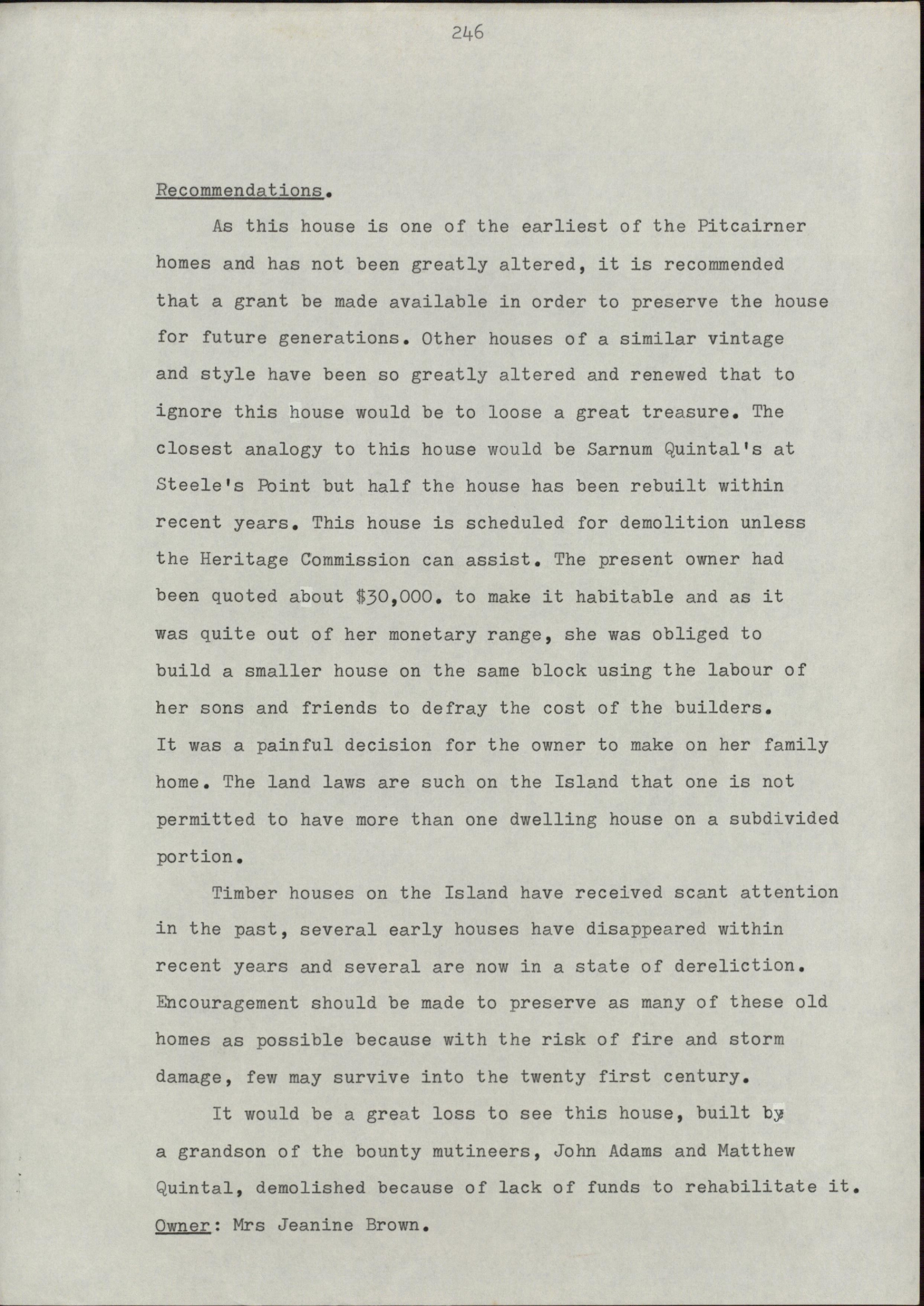 Survey Study of the First, Second, and Third Settlements on Norfolk Island. Part 2 of 2. [Colour version 13 of 28 pdfs]