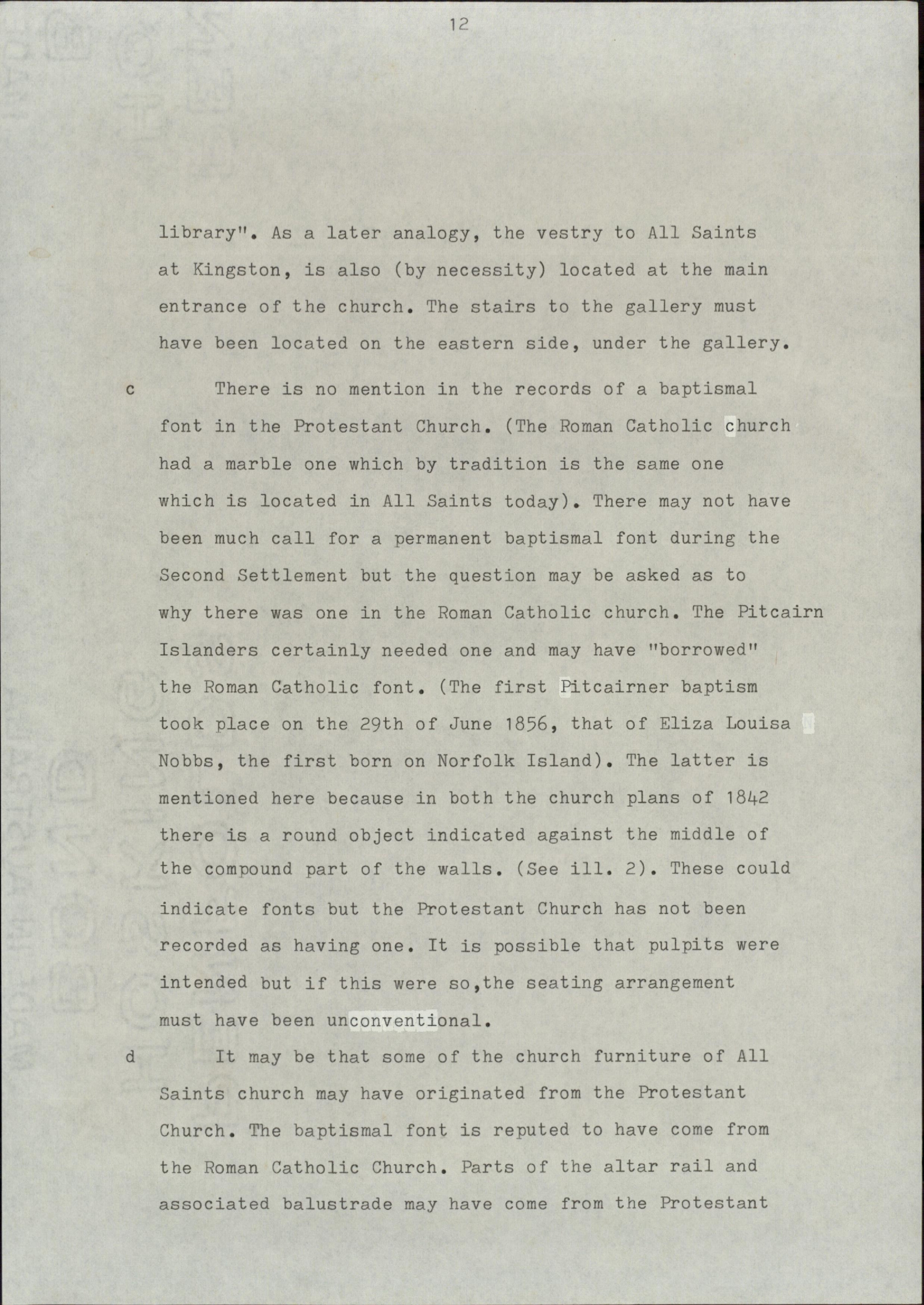 Protestant Church/ Youth Centre. KAVHA Archaeological Report 14, Part 1. [Norfolk Island] [Colour version 3 of 15 pdfs]