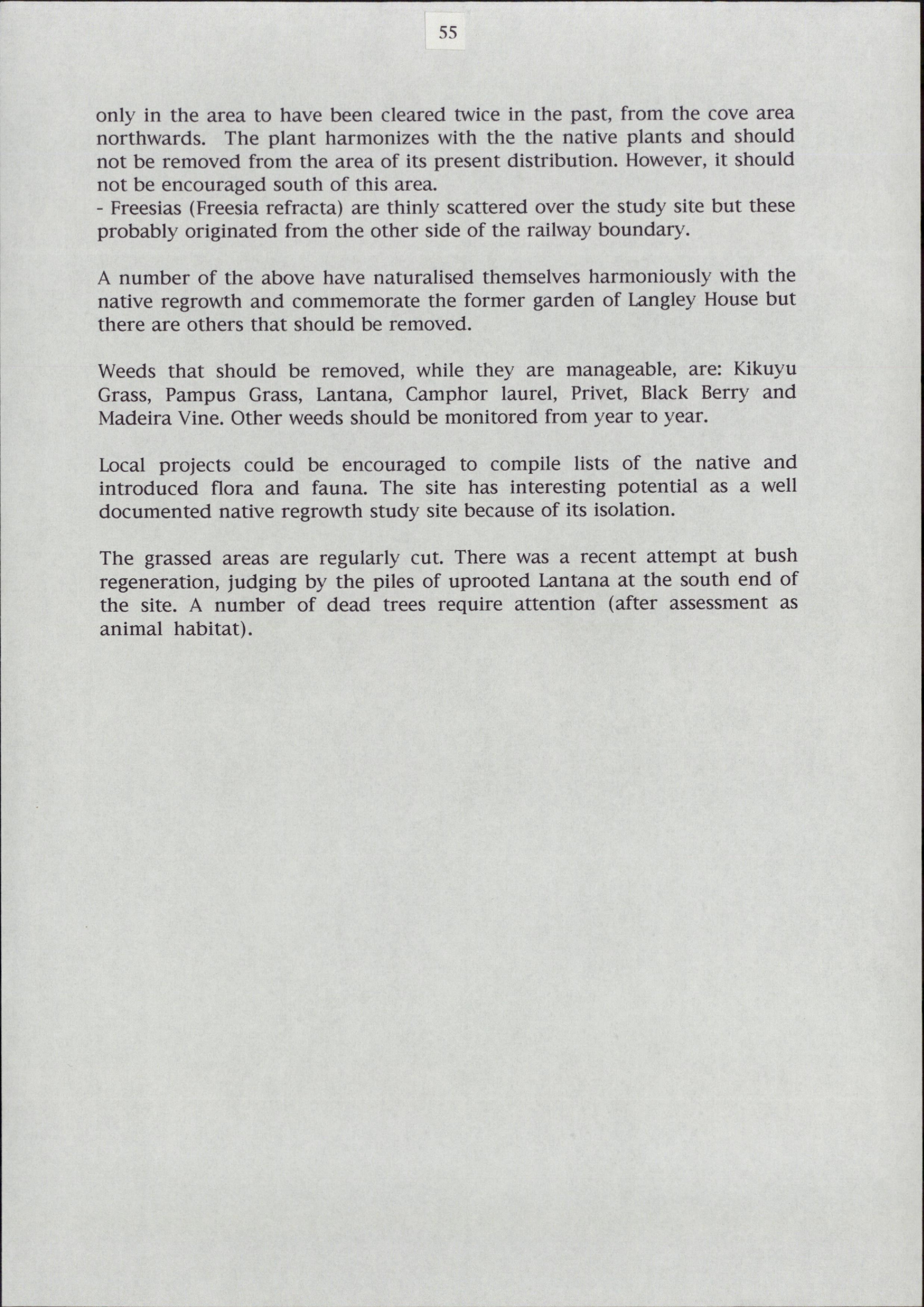 Goodaywang Reserve Preservation/ Conservation Management Plan. [Colour version 11 of 17 pdfs]