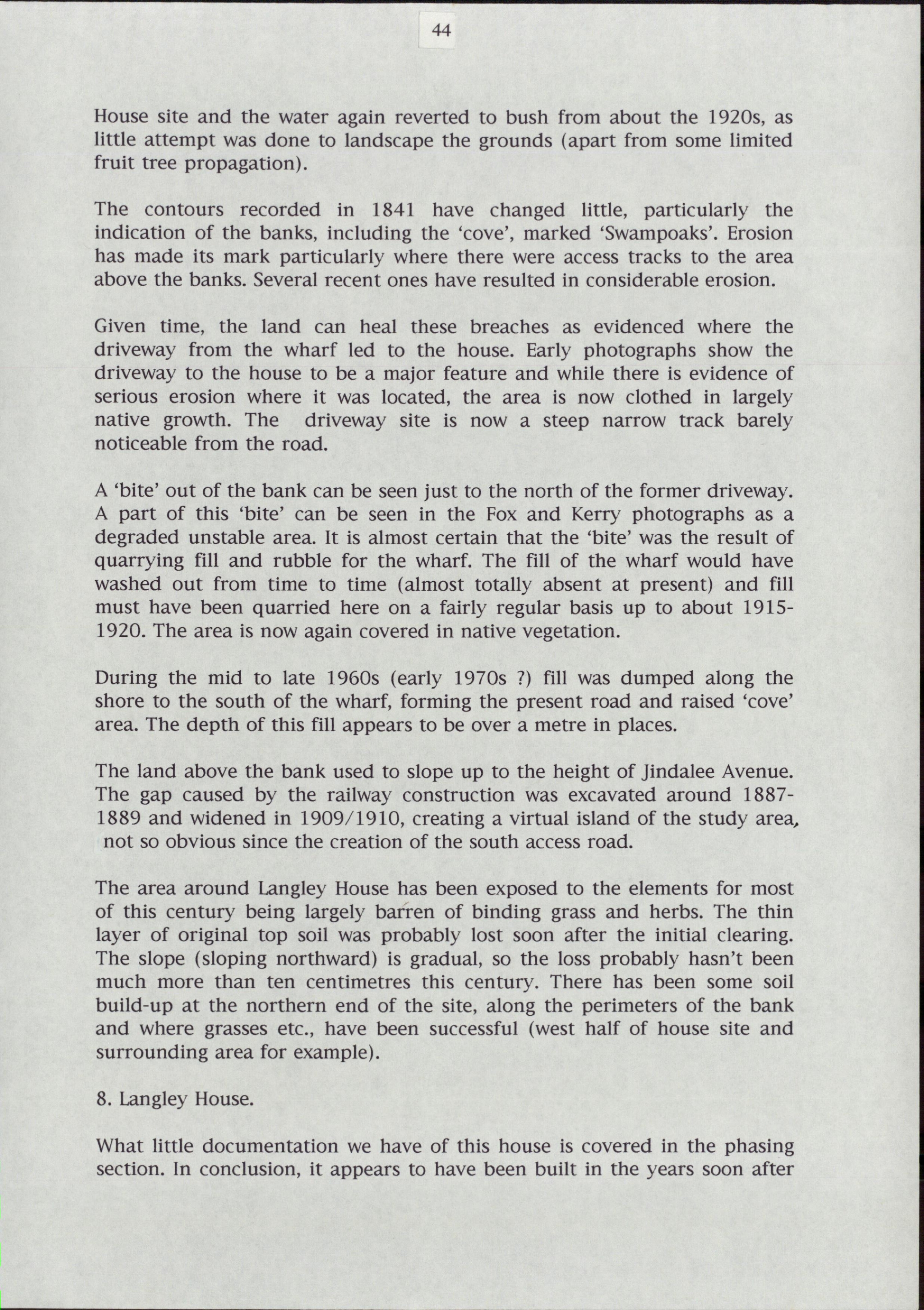 Goodaywang Reserve Preservation/ Conservation Management Plan. [Colour version 9 of 17 pdfs]