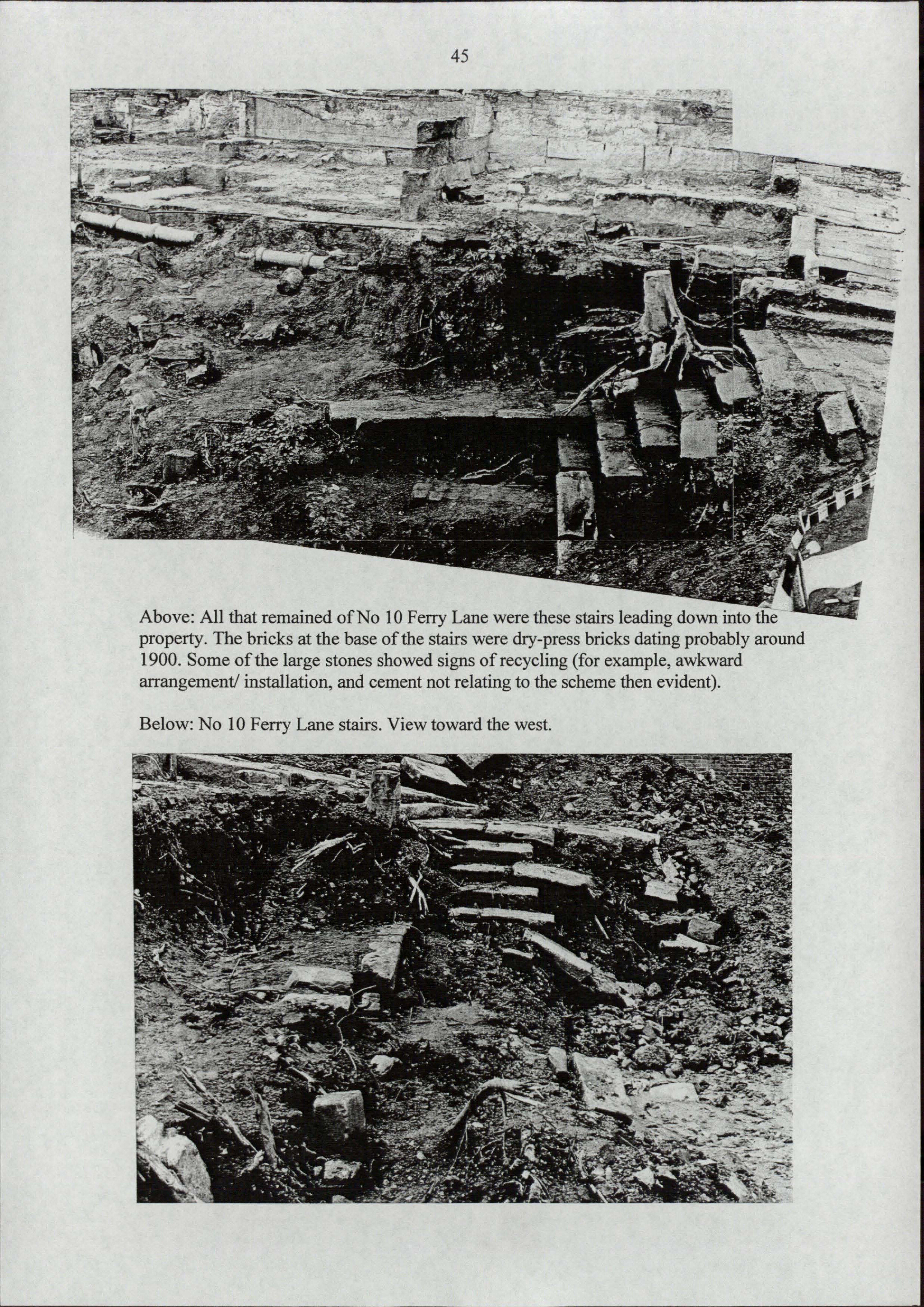 Area 25. Perry Lane, Downshire &amp; Pottinger Streets, Walsh Bay. Excavation Report. [Colour version 3 of 11 pdfs]