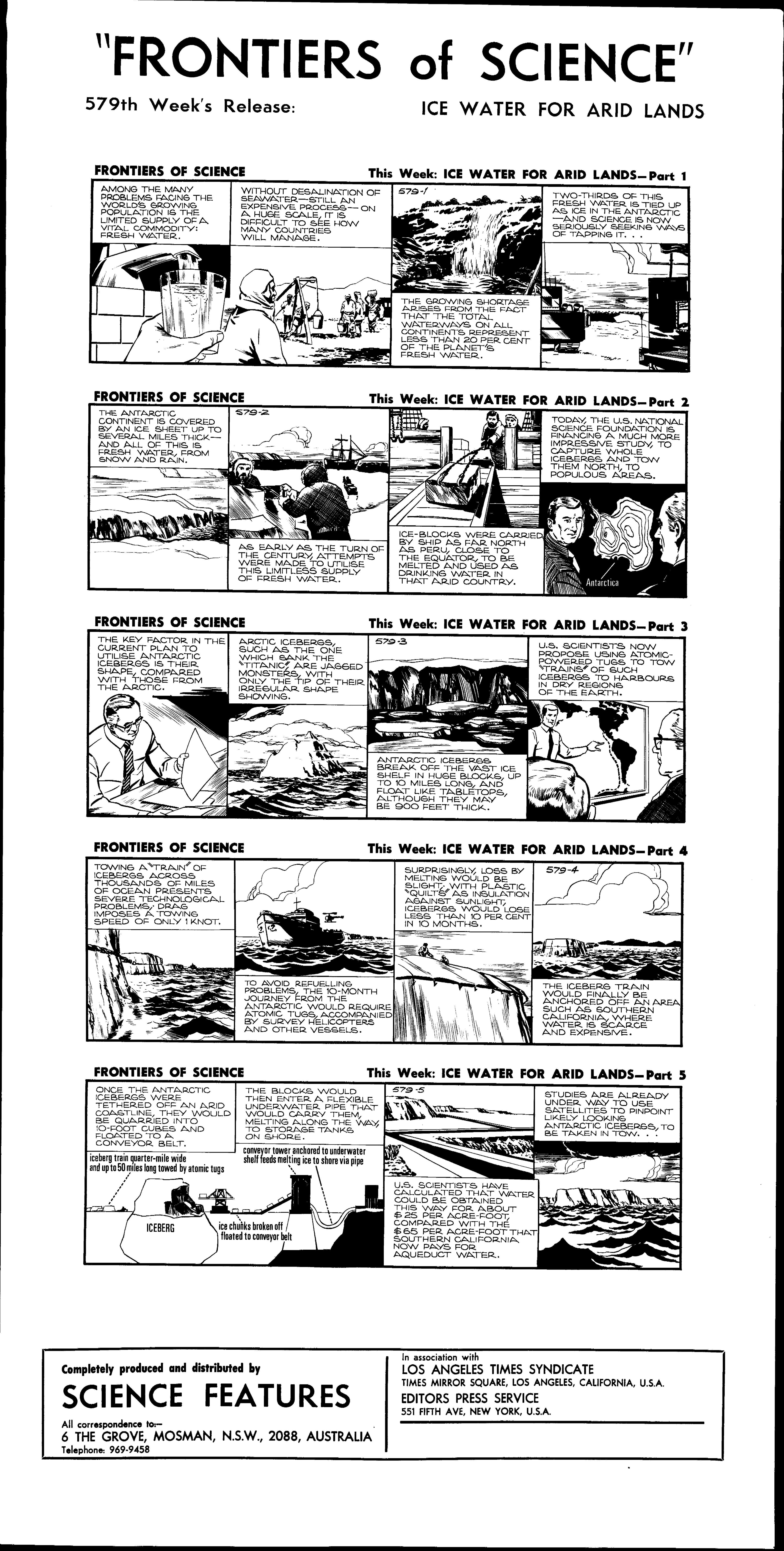 Ice water for arid lands