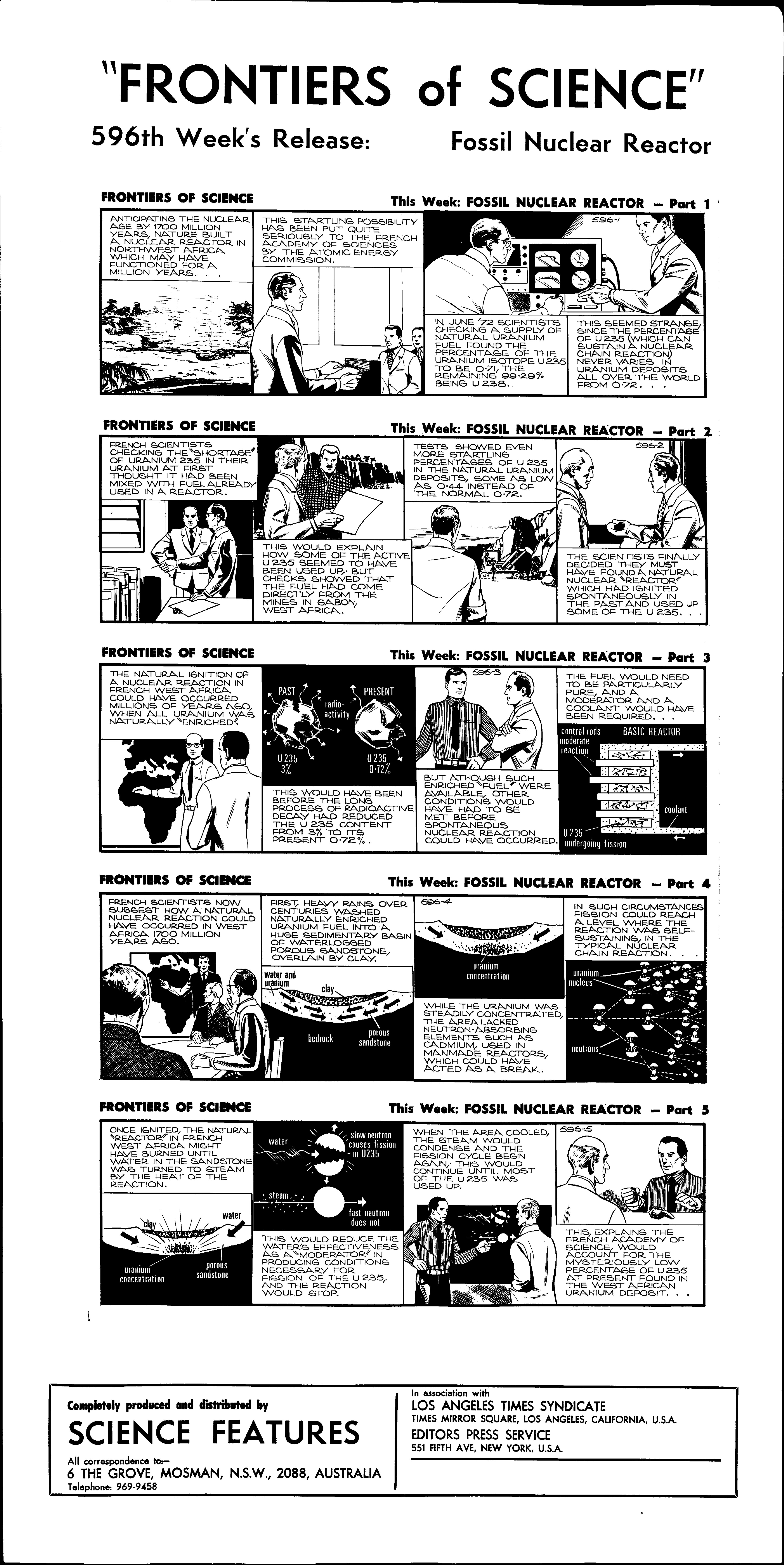 Fossil nuclear reactor