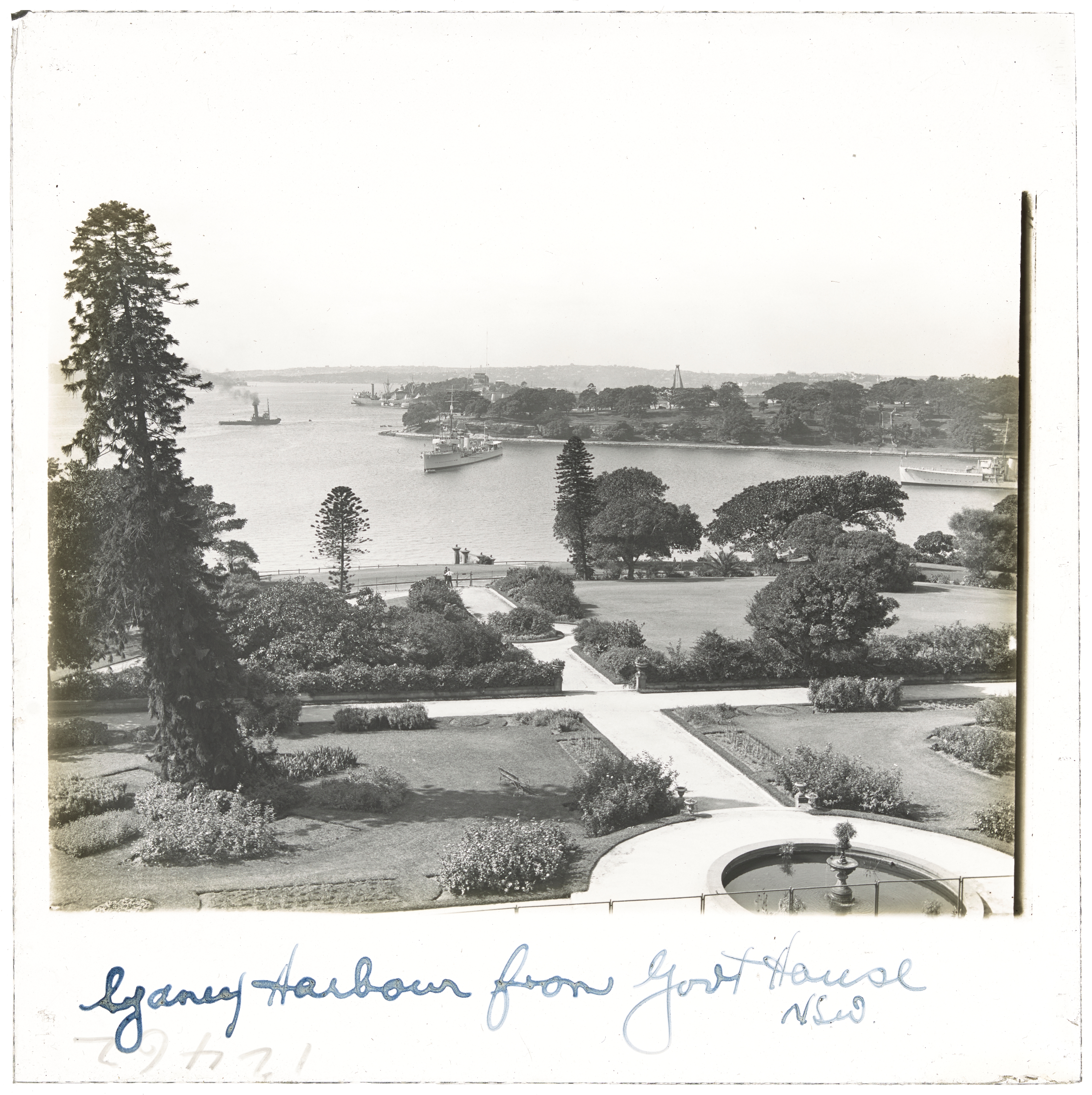 Sydney Harbour from Government House N.S.W.