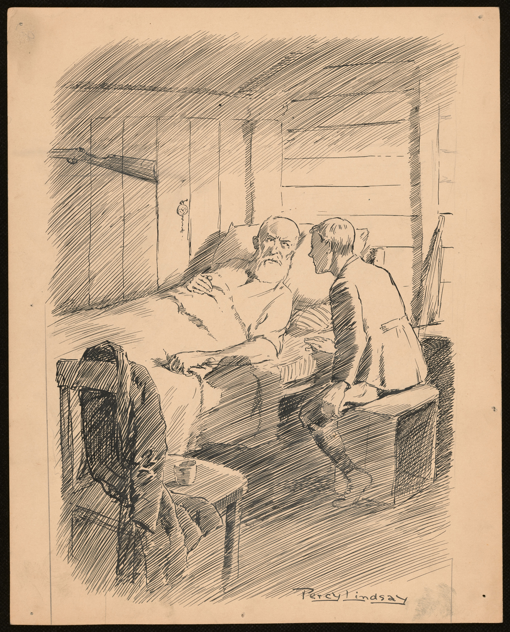 Art by Percy Lindsay for 'The Romany mark' by Capel Boake