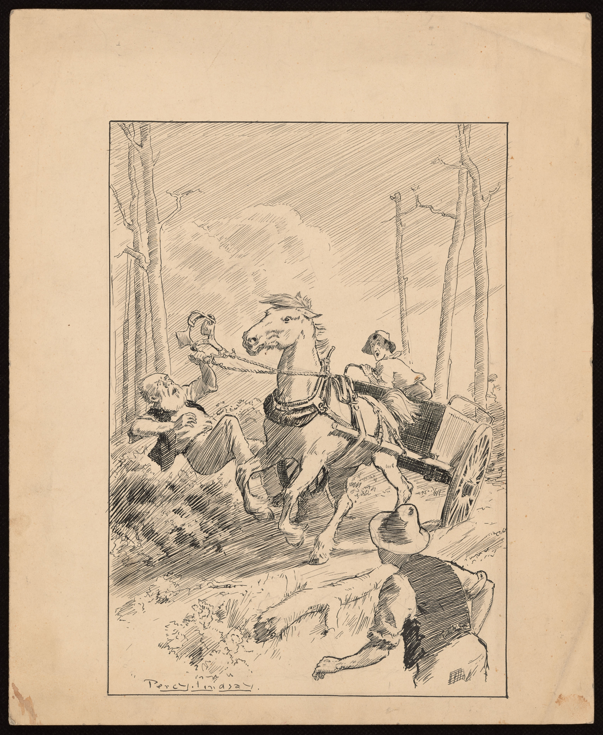 Art by Percy Lindsay for 'The Rudd family' by Steele Rudd