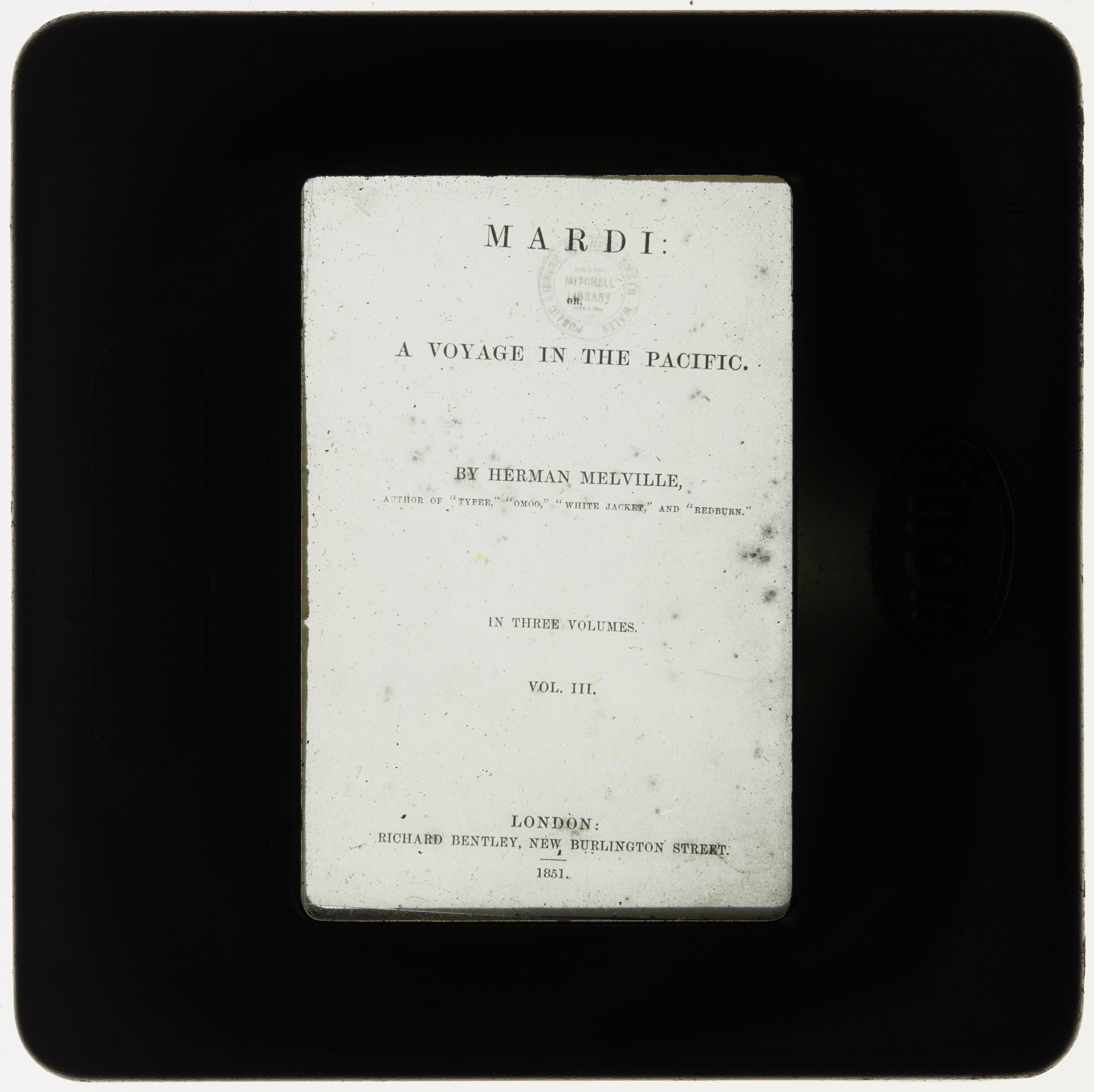 "Mardi: Or, a voyage in the pacific", by Herman Melville (1851)