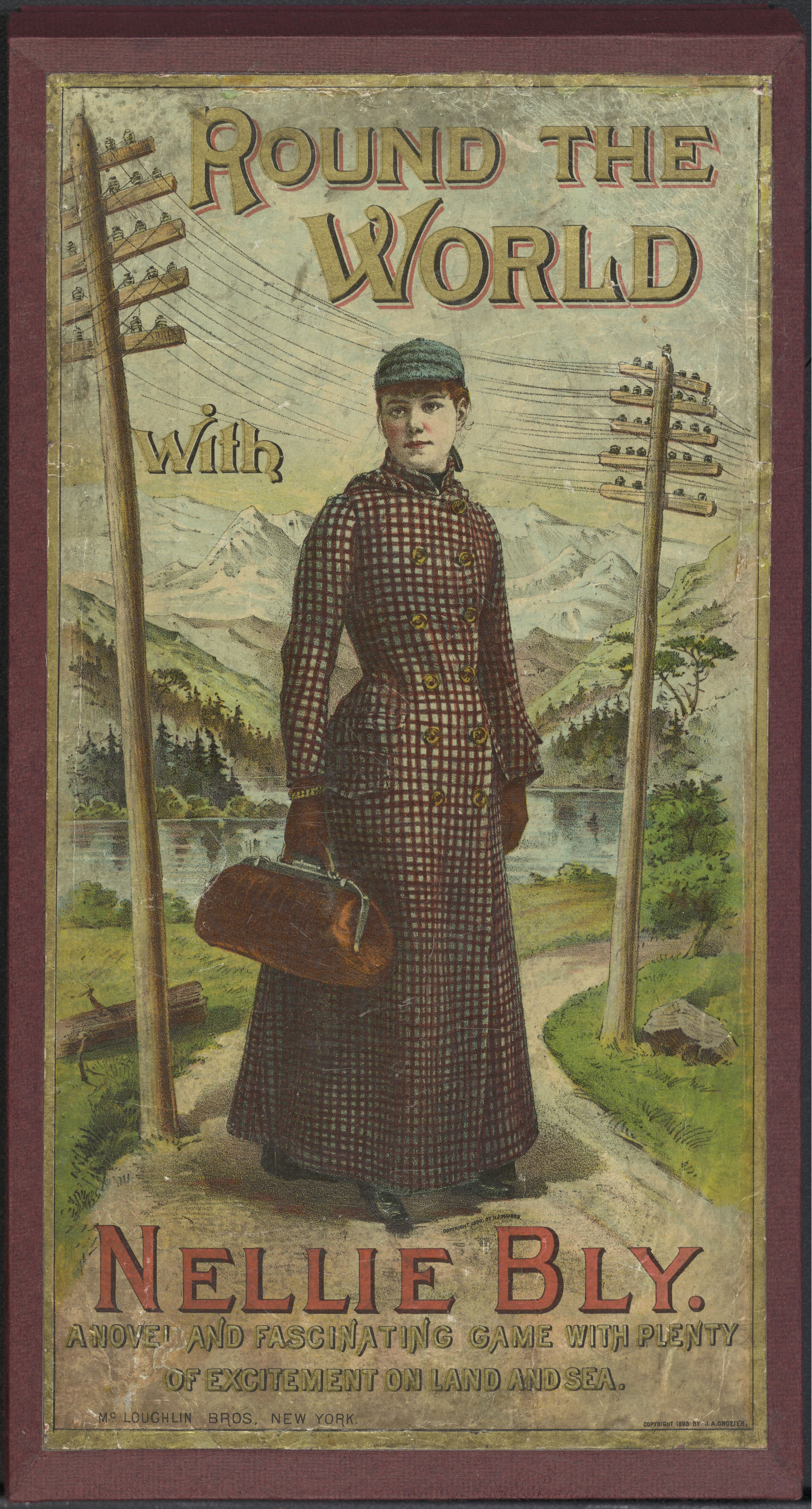 Game of round the world : a novel and fascinating game with plenty of excitement by land and sea : with Nellie Bly, the world's globe circler.