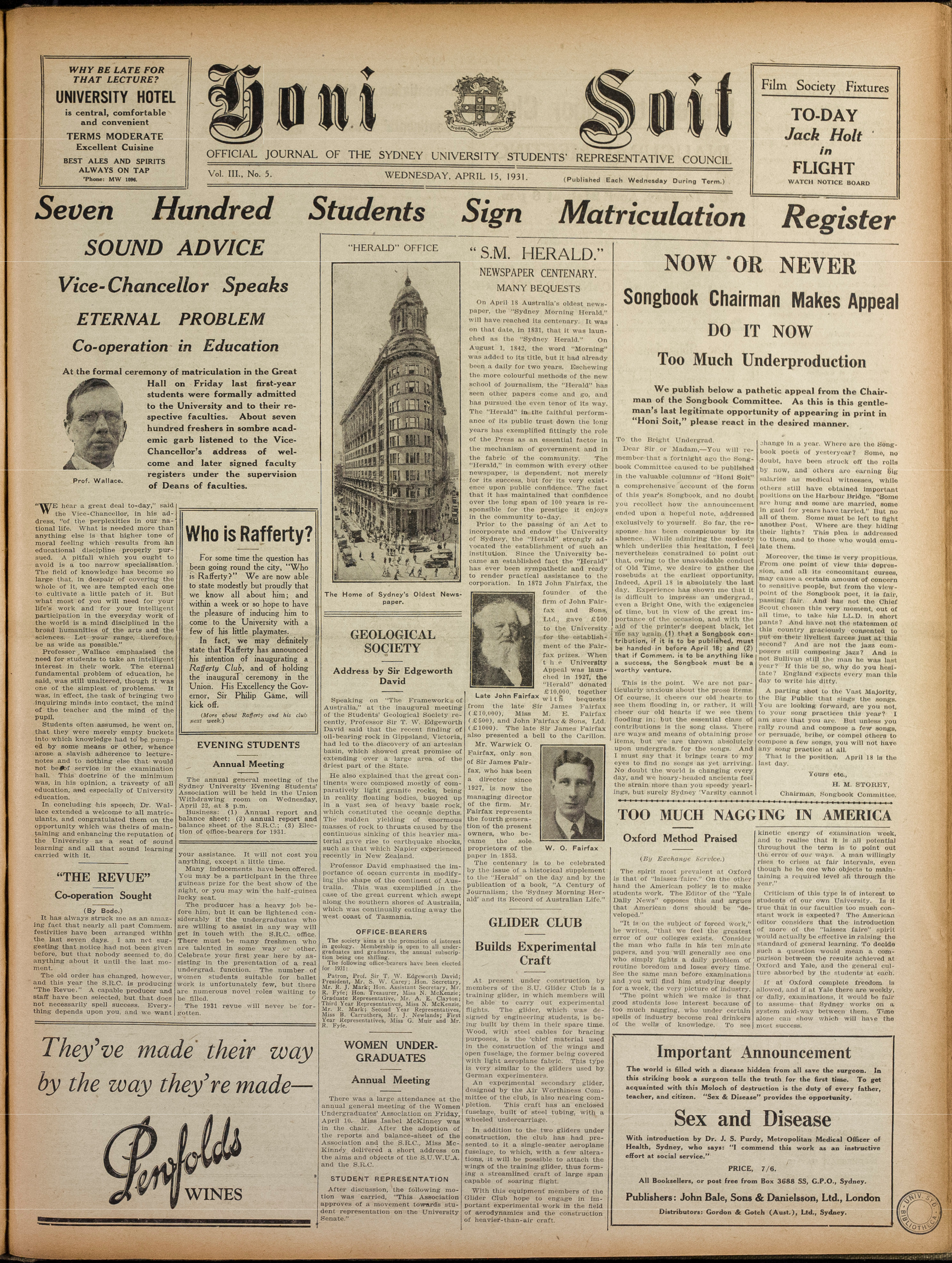 Honi Soit 1931 Issue 05
