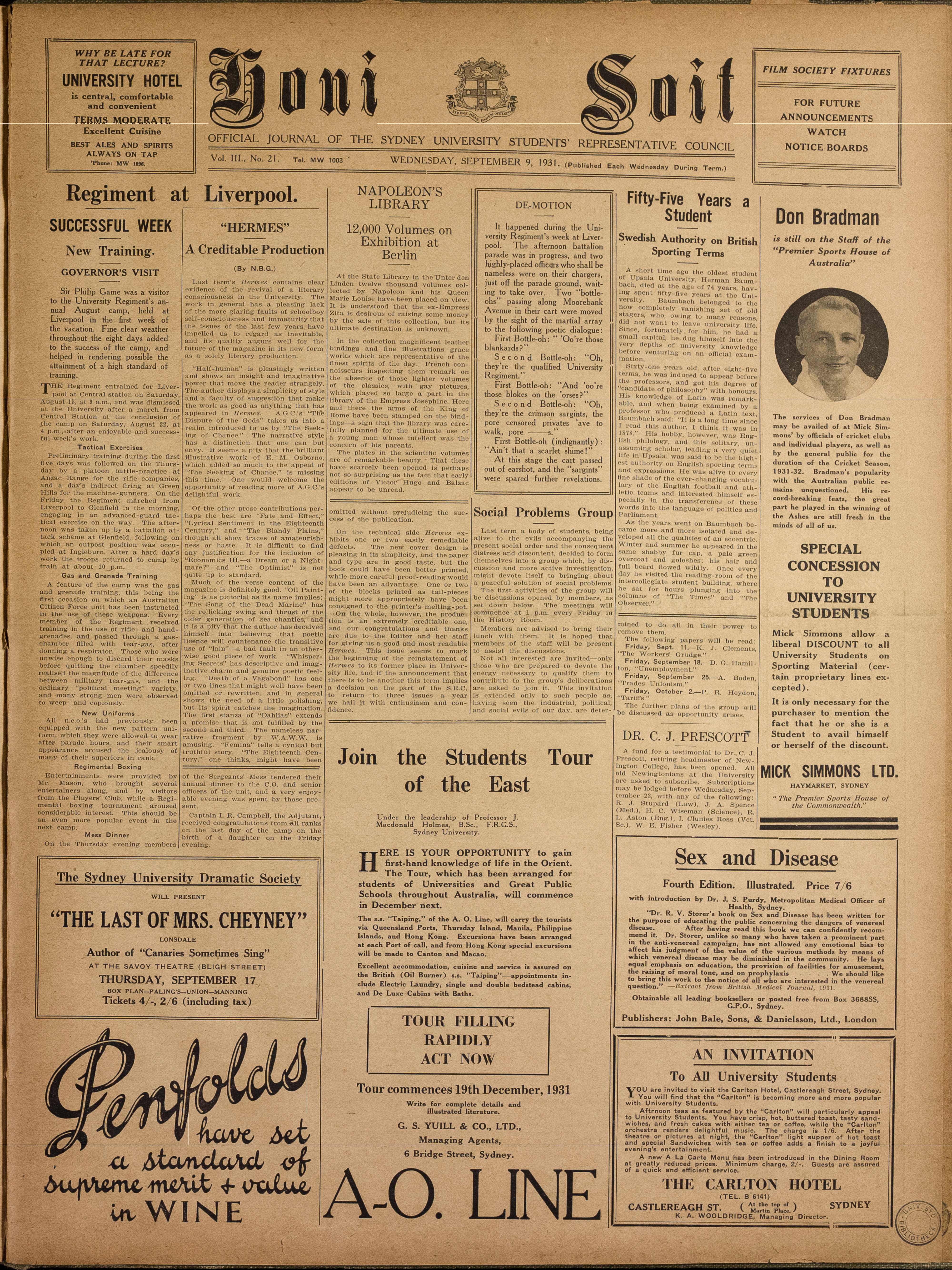 Honi Soit 1931 Issue 21