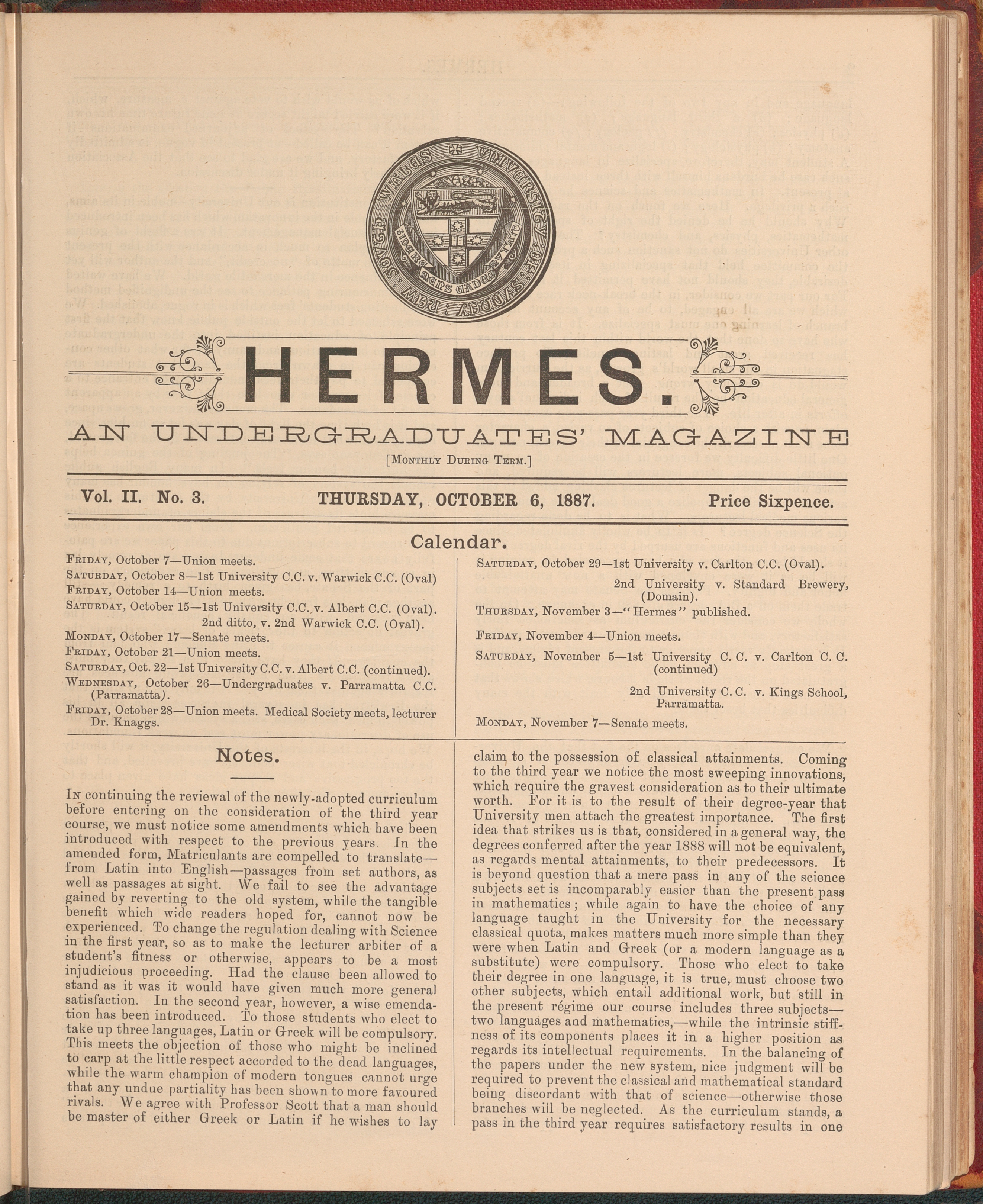 Hermes 1887 Volume 2 Number 3