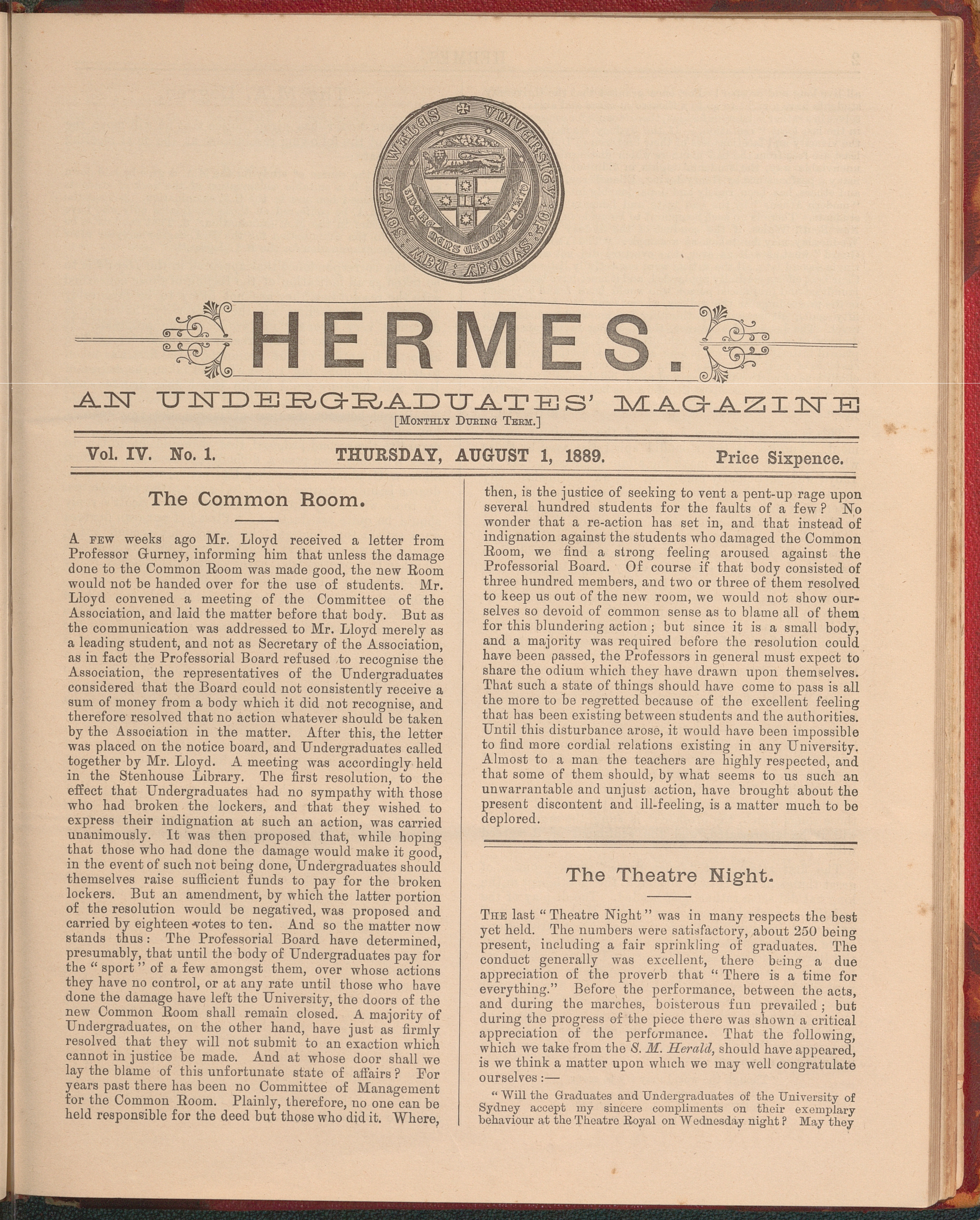 Hermes 1889 Volume 4 Number 1