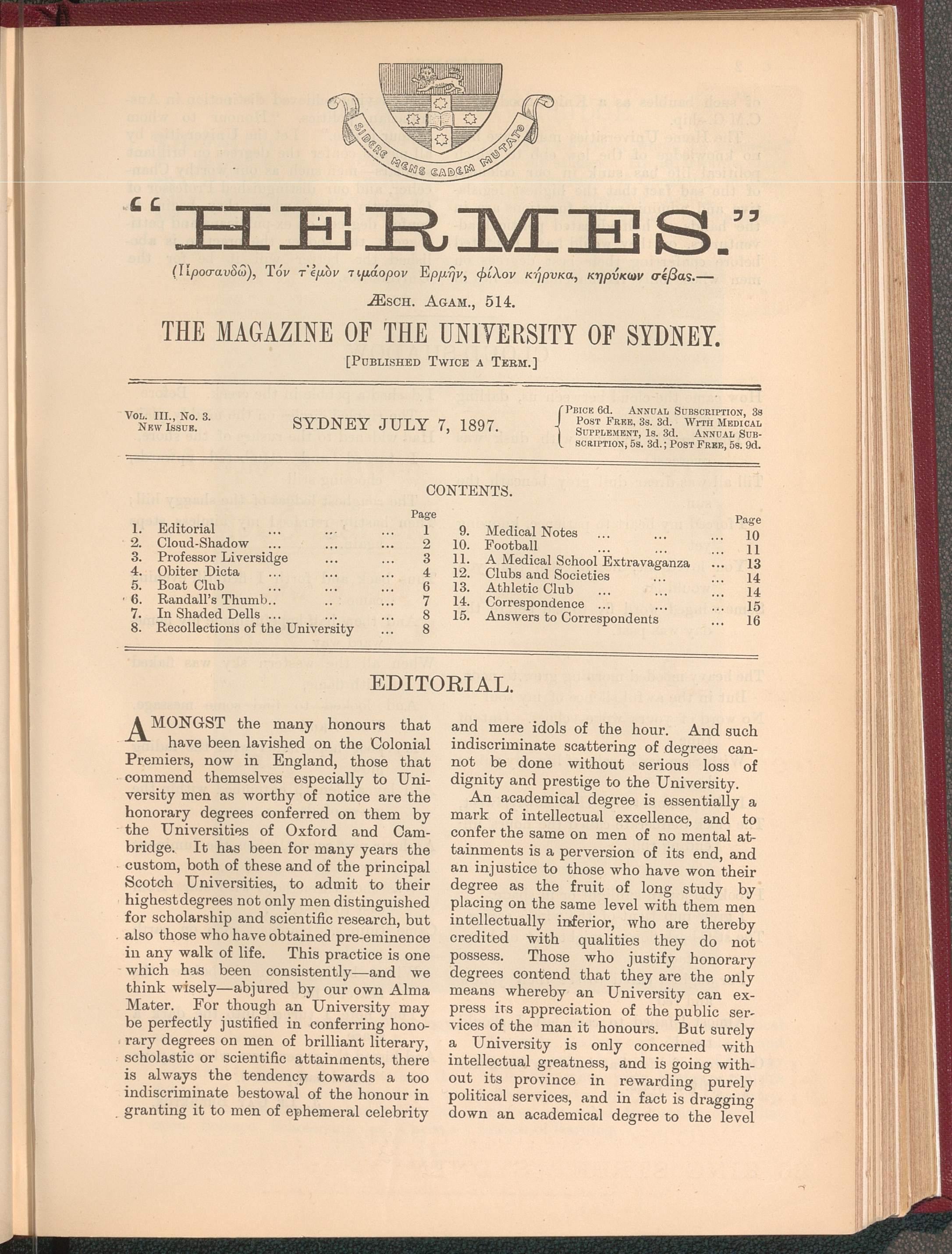 Hermes 1897 Volume 3 Number 3