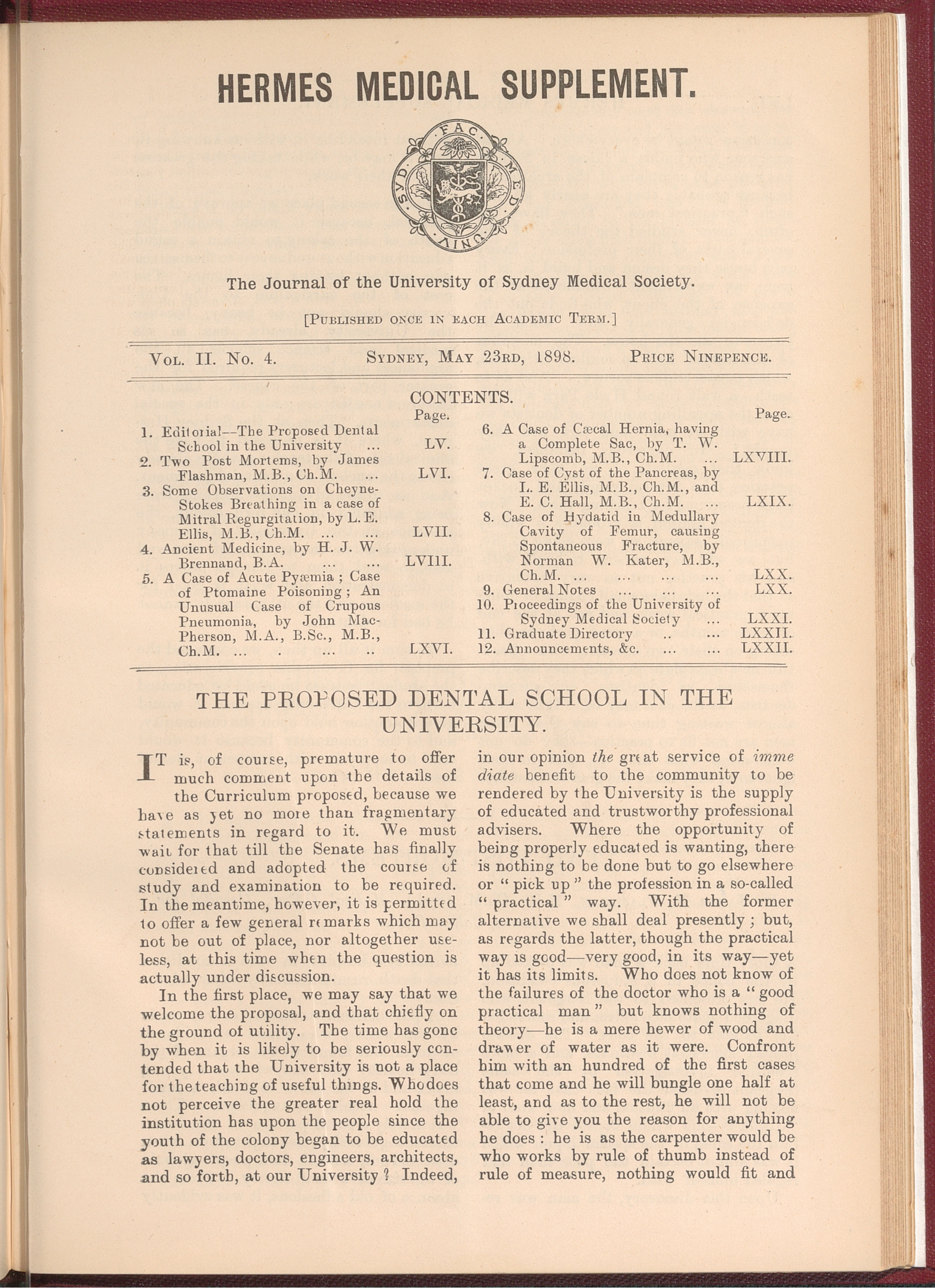 Hermes 1898 Supplement 4