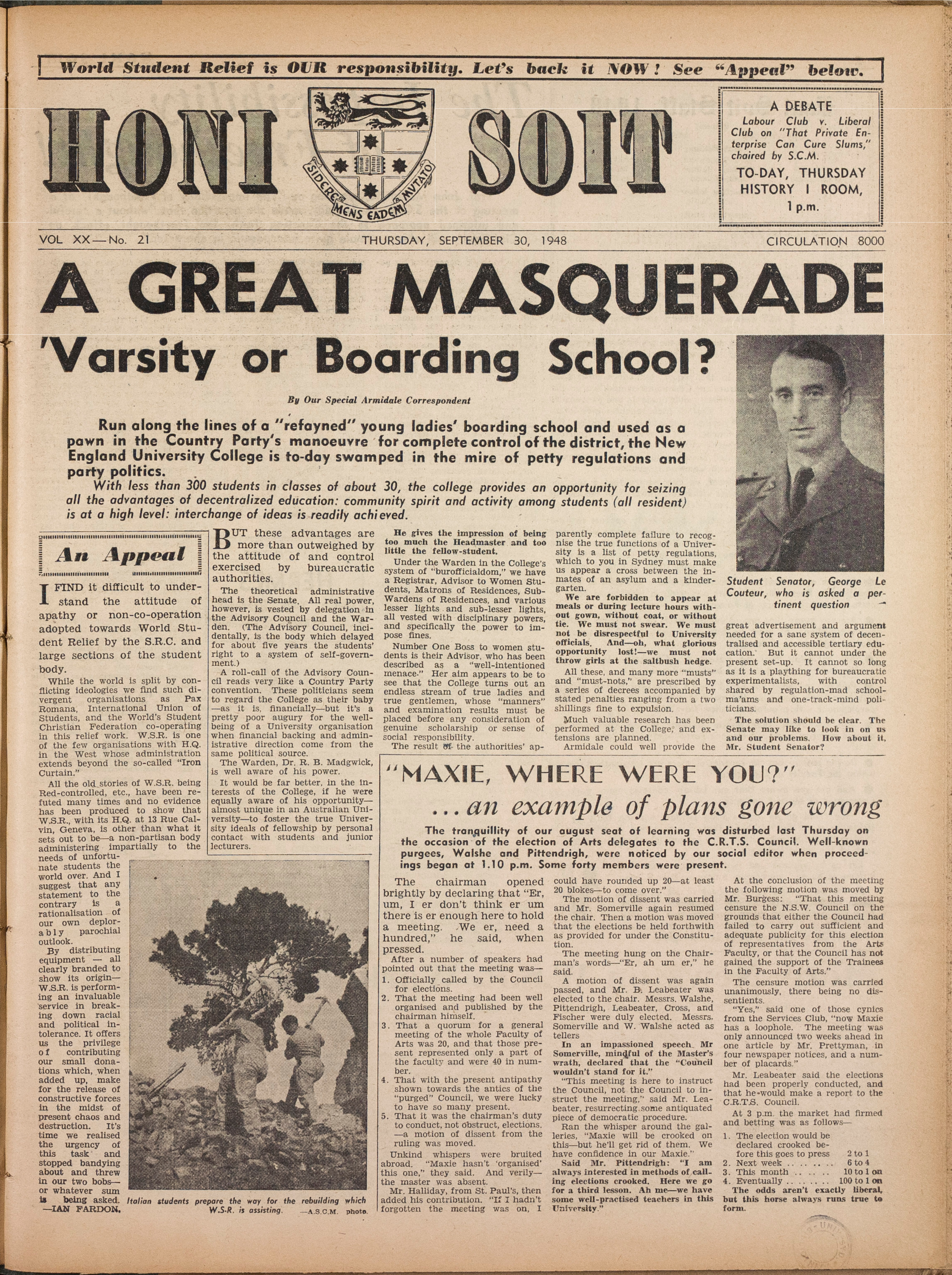 Honi Soit 1948 Issue 21