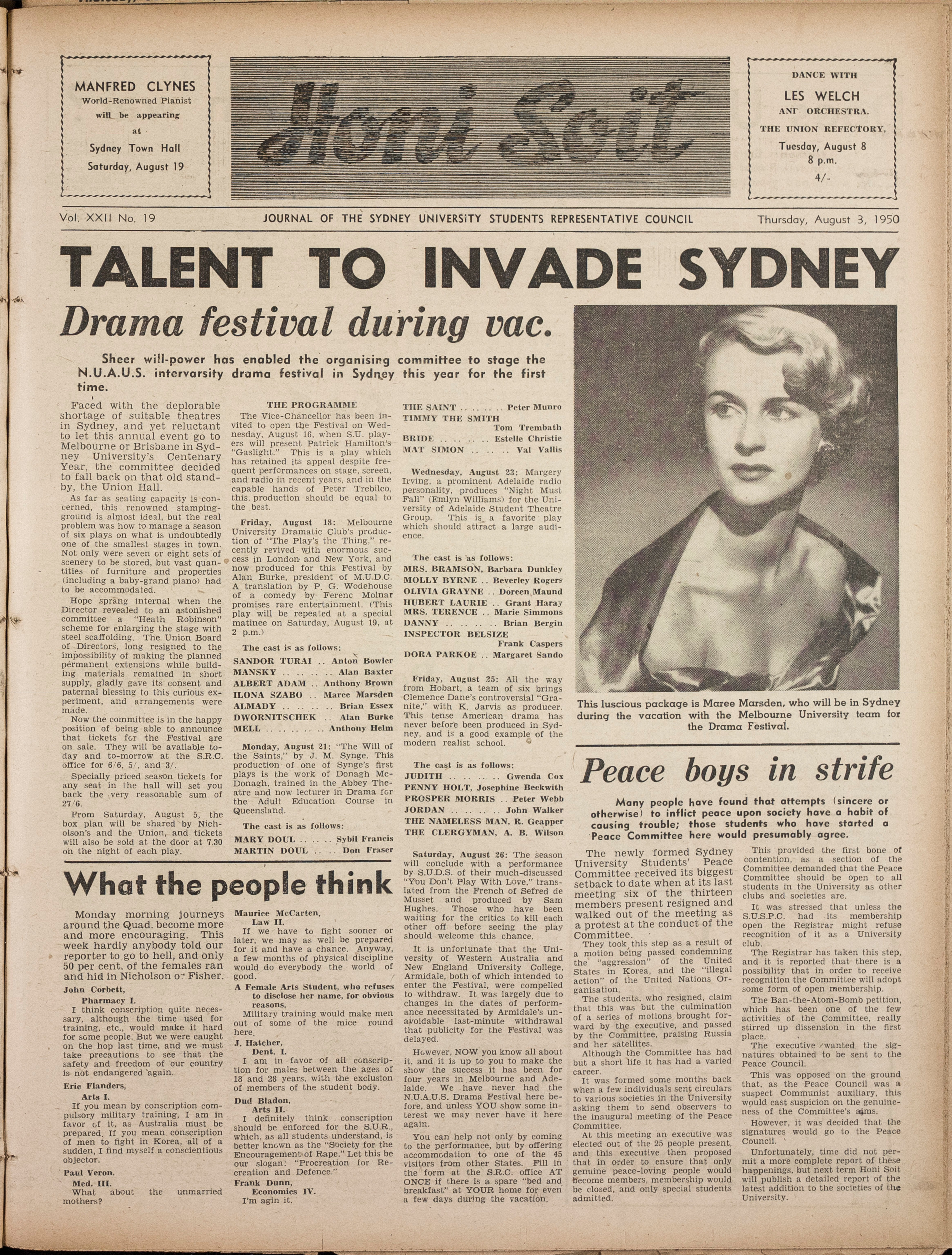 Honi Soit 1950 Issue 19