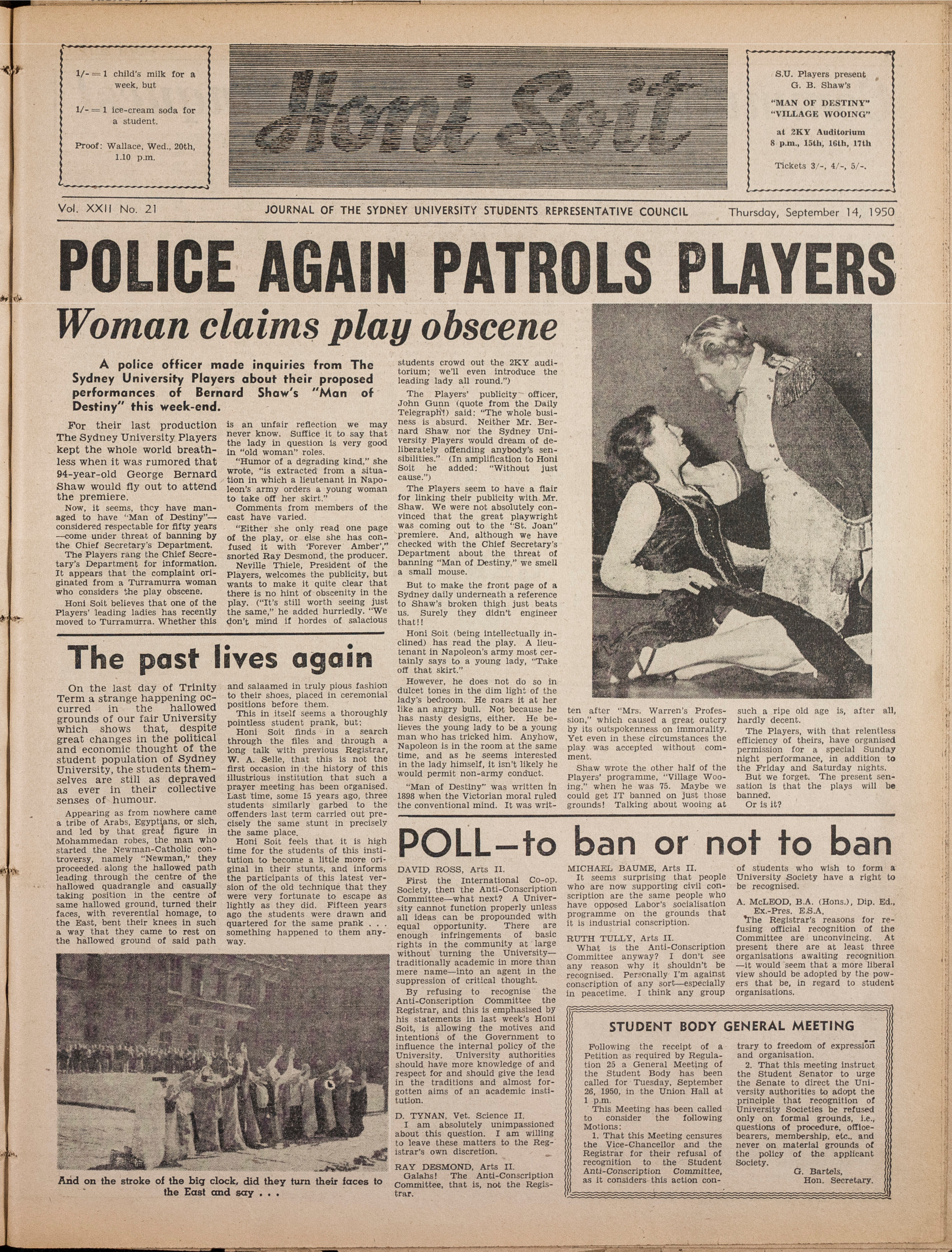 Honi Soit 1950 Issue 21