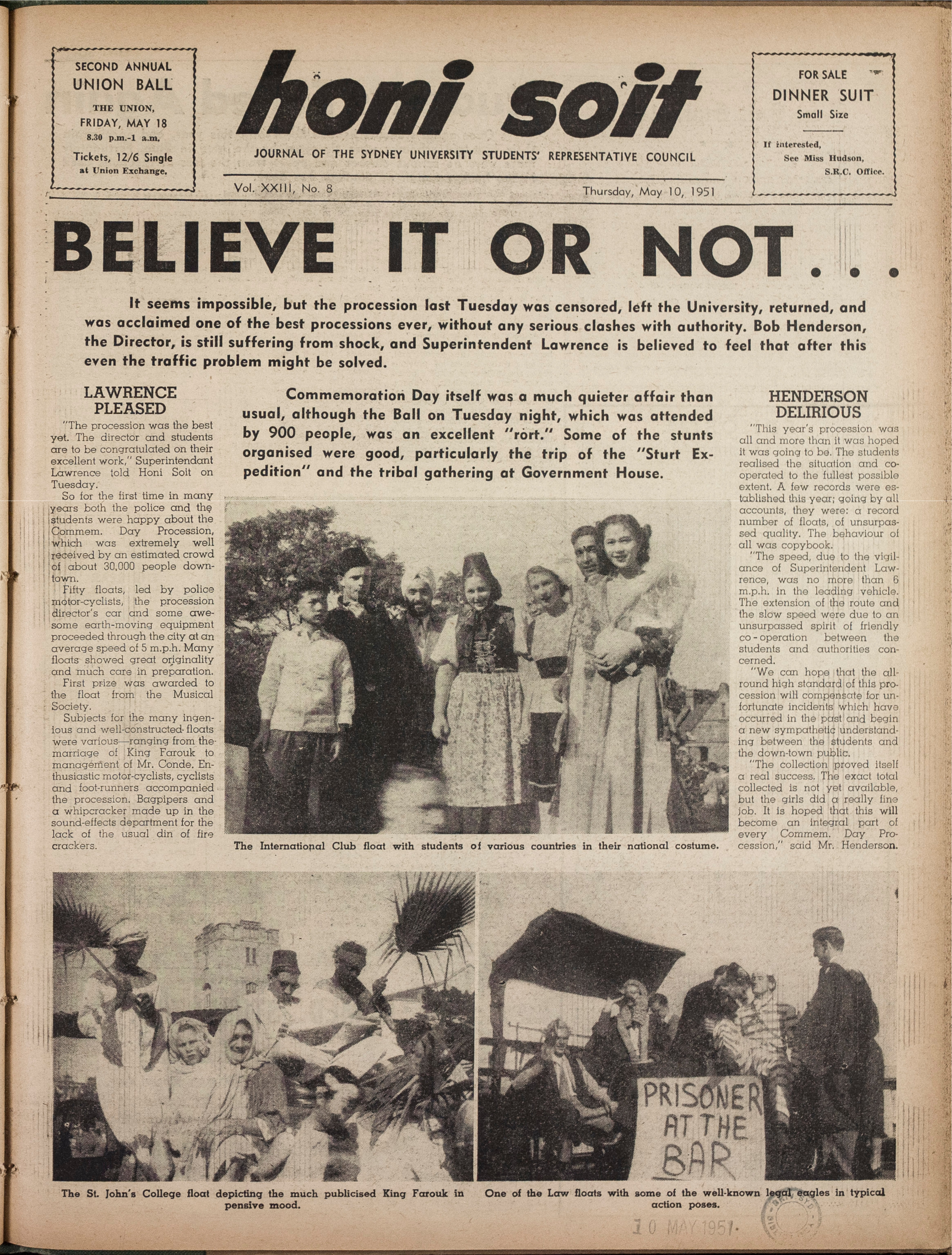 Honi Soit 1951 Issue 08