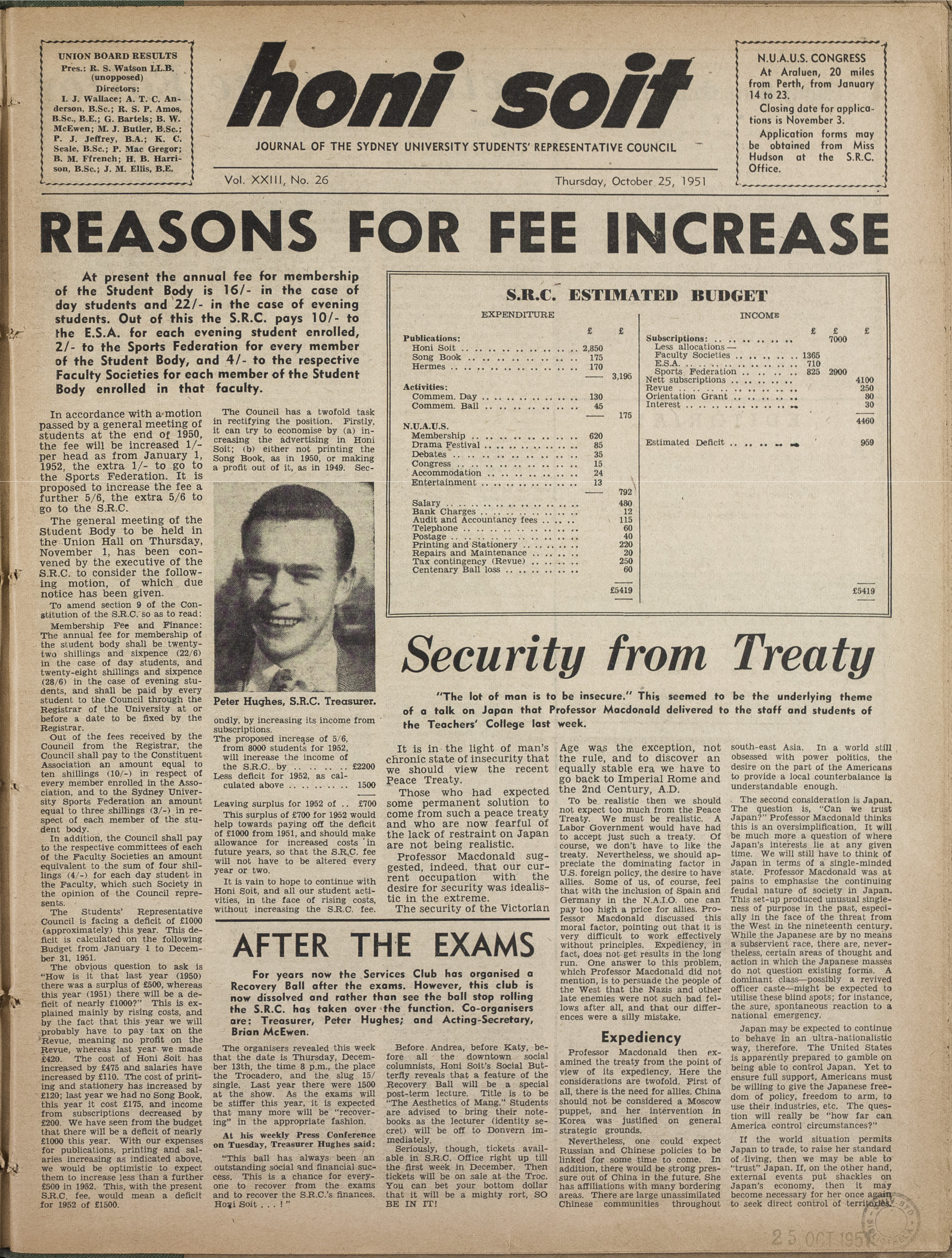 Honi Soit 1951 Issue 26