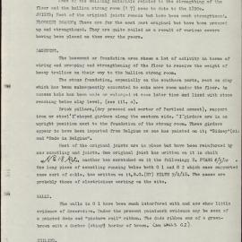 The Mint Building: Report on the Internal Fabric; Comprising Rooms G 1-5 and F 1-6. [Colour version 2 of 7 pdfs]